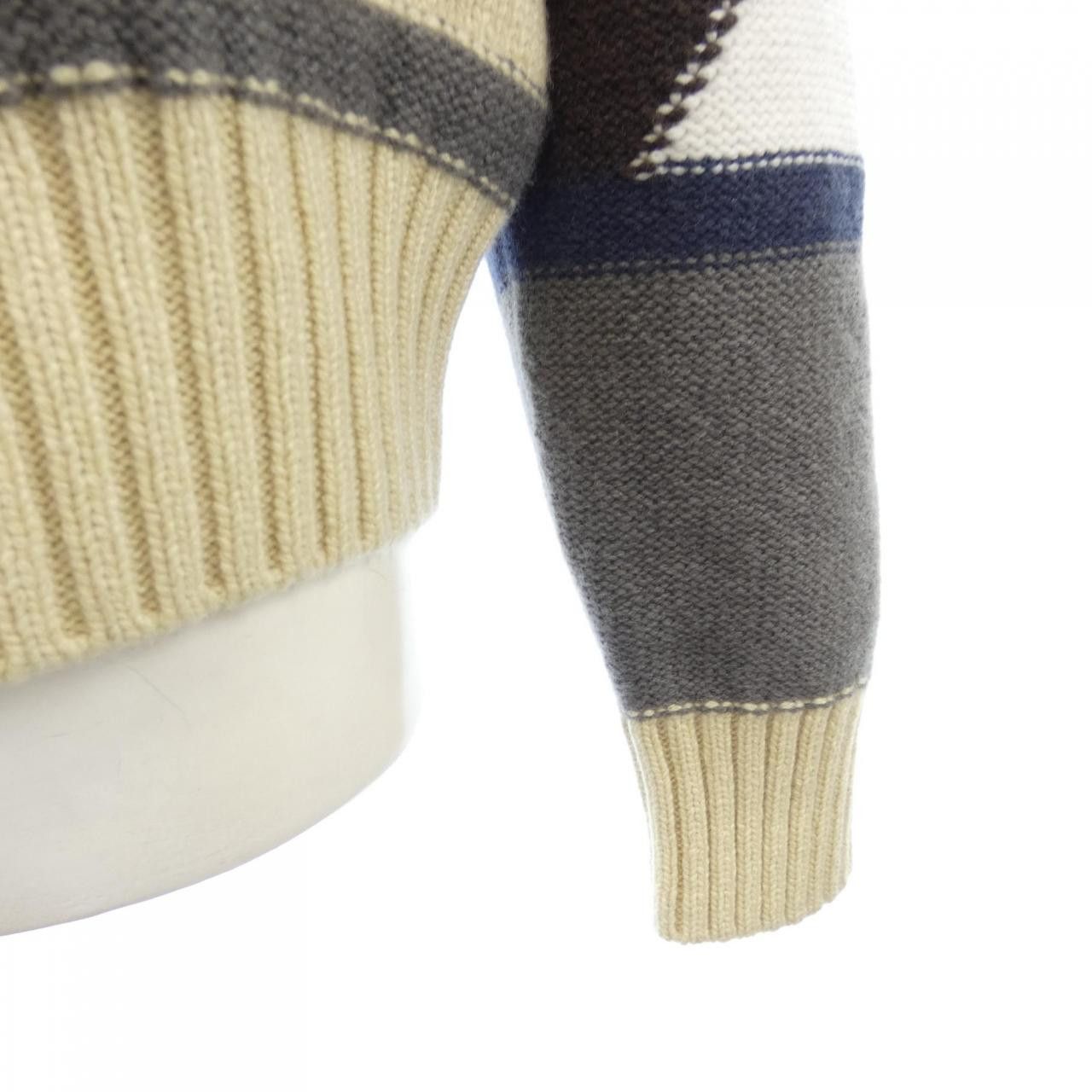 Hermes Hermes Hermes Geometrie Variable Cashmere Knit Textile Tops DUTY FREE for USA Size ONE SIZE - 6 Thumbnail