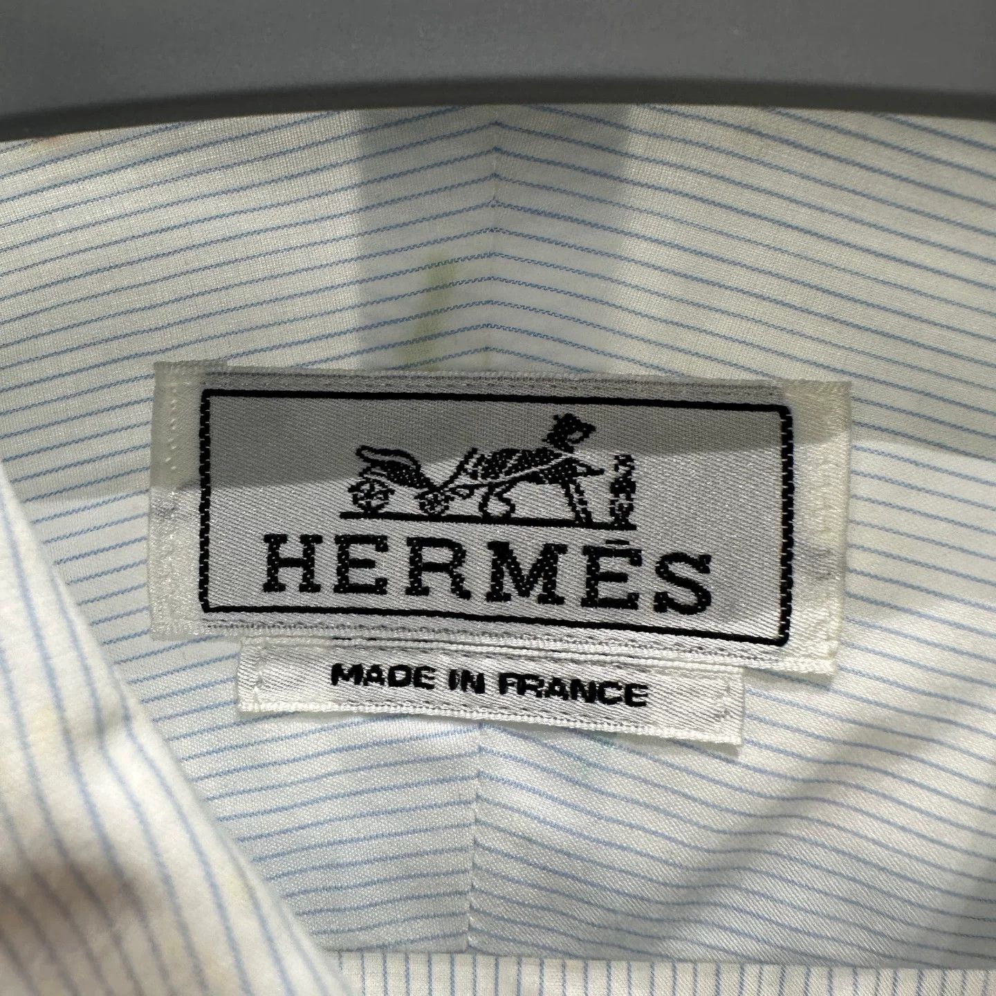 Hermes Hermes Striped Cotton Shirt m Men Size US M / EU 48-50 / 2 - 3 Thumbnail