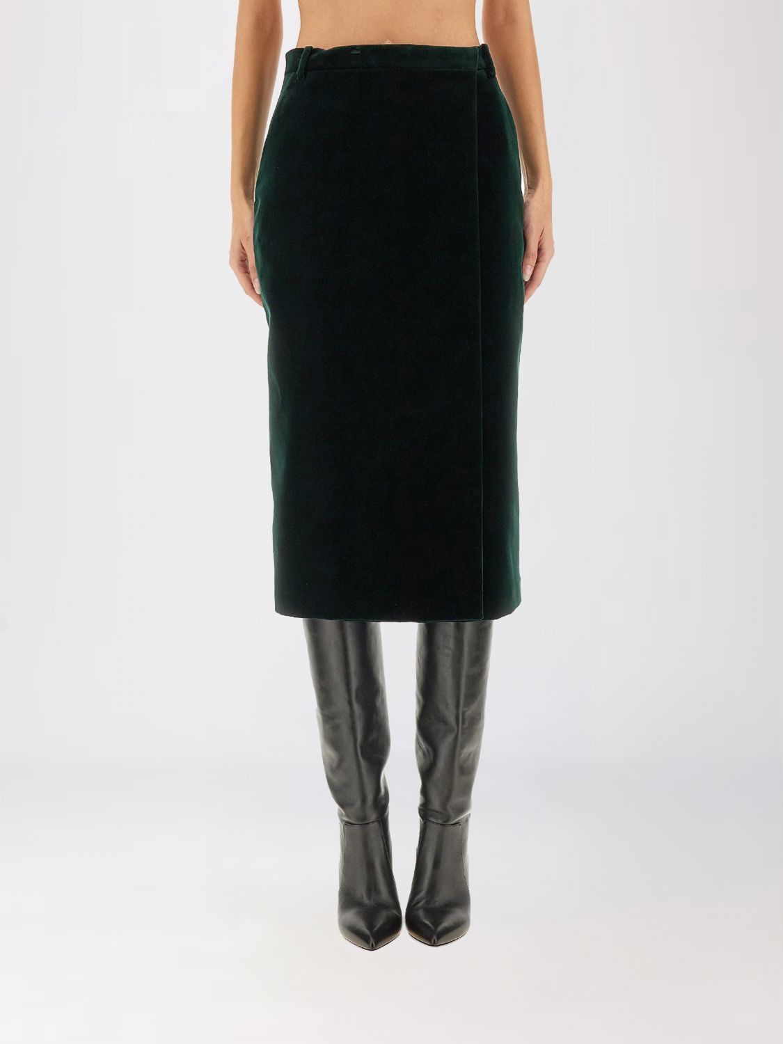 Saint Laurent Paris Saint Laurent Skirt Woman Green Size 25" / US 0 / IT 36 - 3 Thumbnail