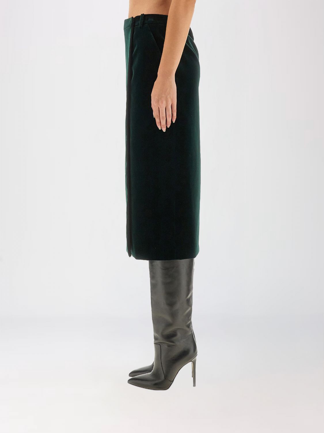 Saint Laurent Paris Saint Laurent Skirt Woman Green Size 25" / US 0 / IT 36 - 4 Thumbnail