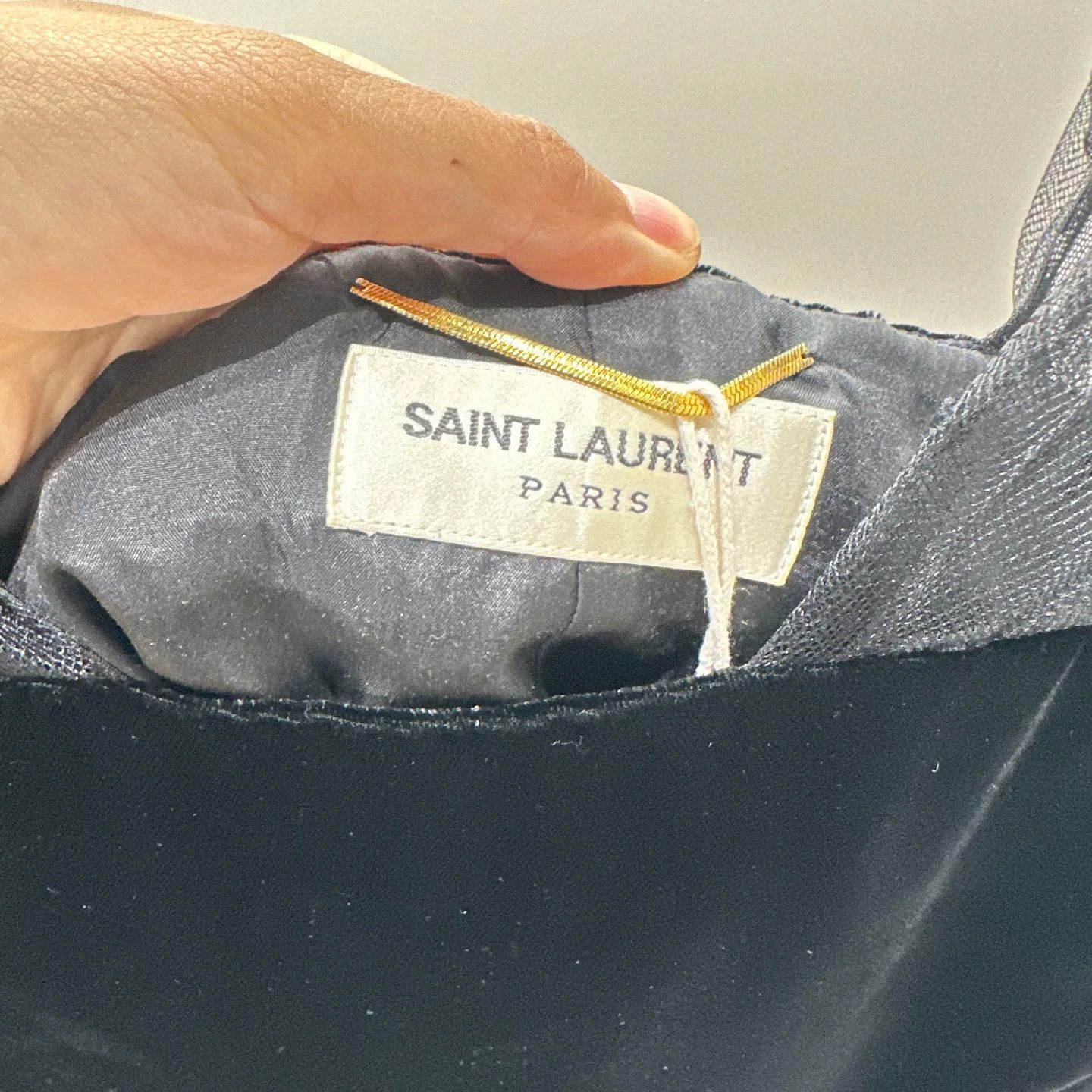 Saint Laurent Paris Saint Laurent Paris Velvet Black T-Shirt it_38 Women Size XS / US 0-2 / IT 36-38 - 3 Thumbnail