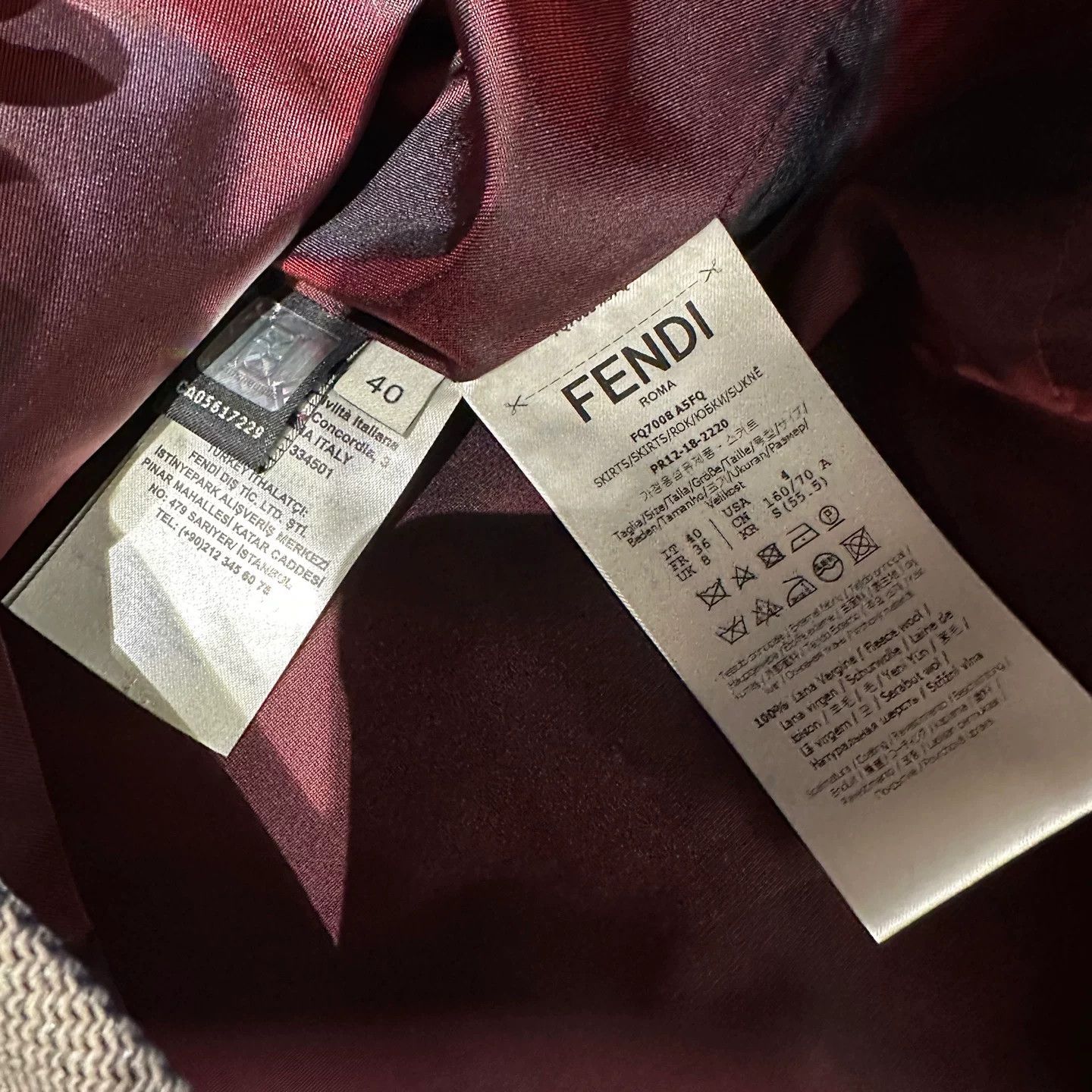 Fendi Fendi Wool Plaid T-Shirt it_40 Women Size S / US 4 / IT 40 - 4 Thumbnail