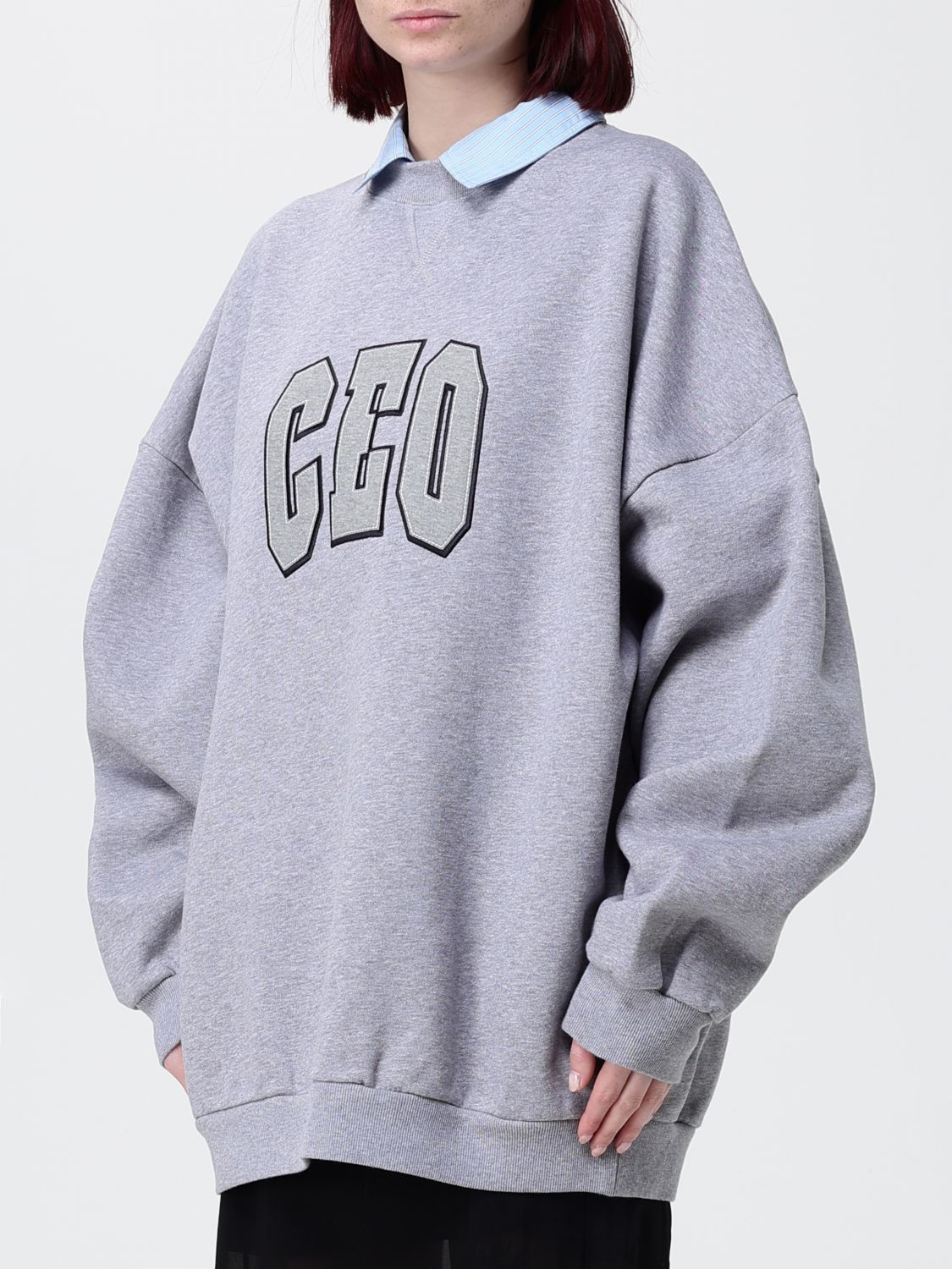 Balenciaga Balenciaga Sweatshirt Woman Grey Size L / US 10 / IT 46 - 3 Thumbnail