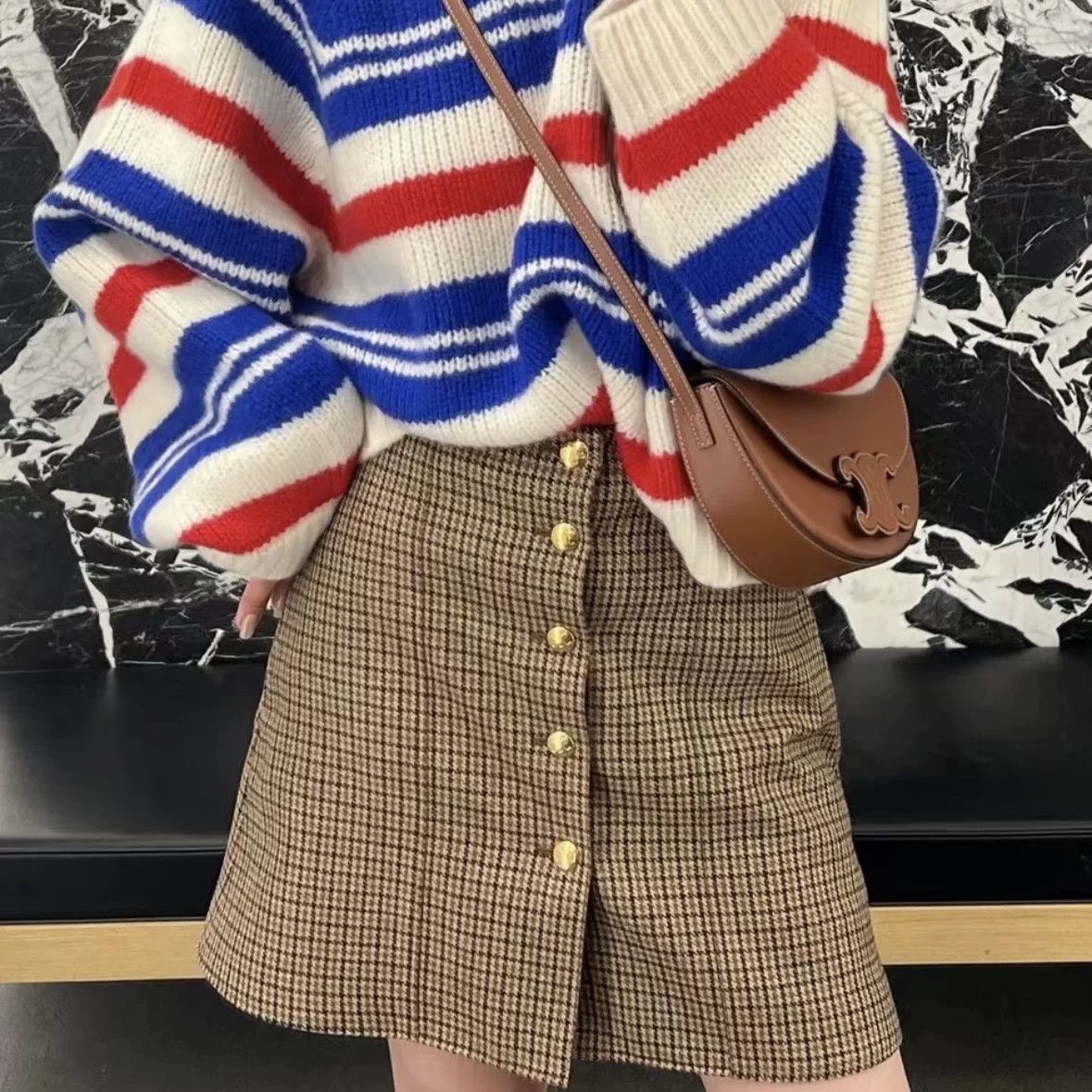 Celine Celine Plaid Gold T-Shirt it_38 Women Size XS / US 0-2 / IT 36-38 - 9 Thumbnail