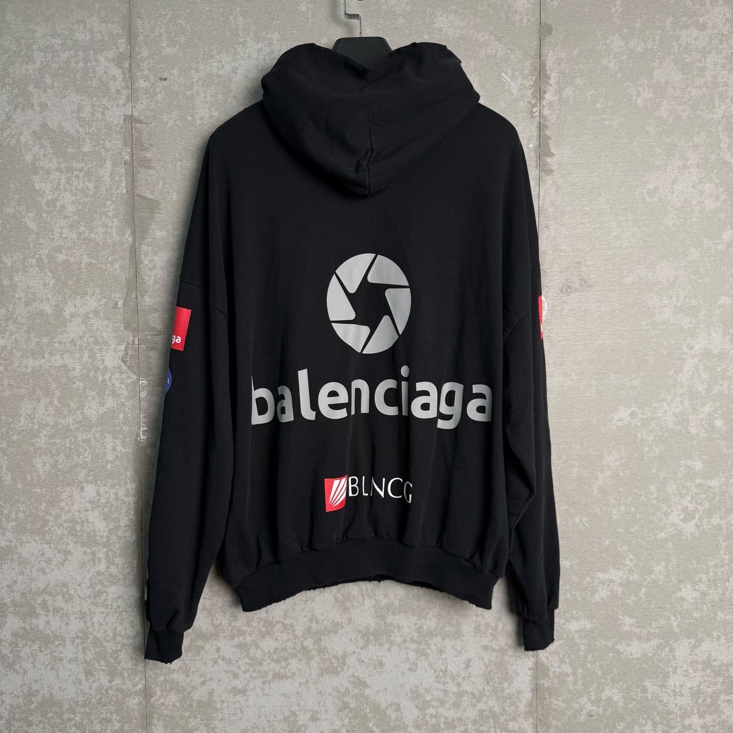 Balenciaga Balenciaga Racing Logo Printed Hoodie Size L Size US L / EU 52-54 / 3 - 5 Thumbnail