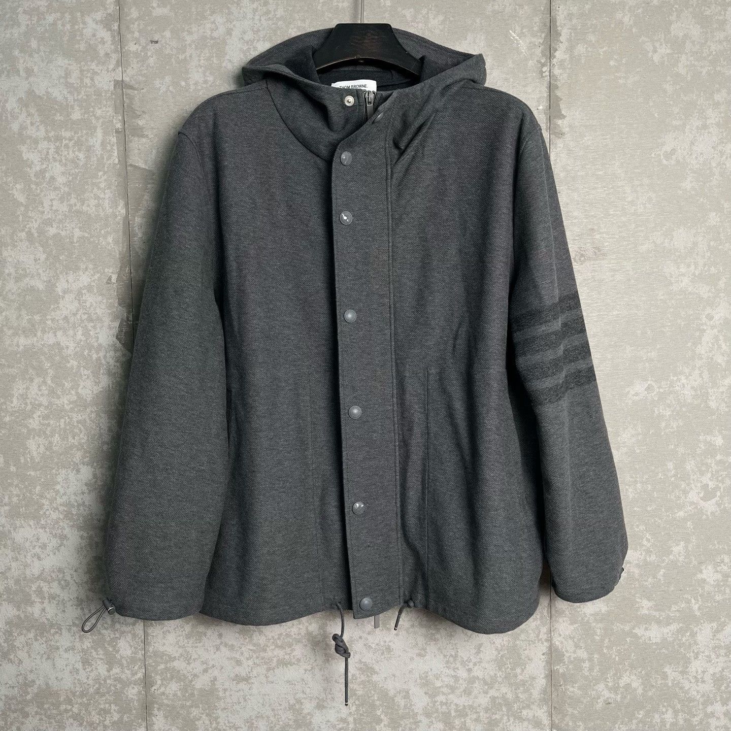 Thom Browne Thom Browne 4-Bar Gray Hooded Jacket Size 2 Size US M / EU 48-50 / 2 - 2 Thumbnail