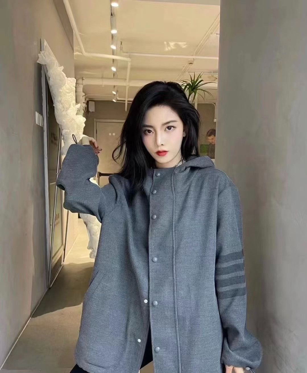 Thom Browne Thom Browne 4-Bar Gray Hooded Jacket Size 2 Size US M / EU 48-50 / 2 - 6 Thumbnail
