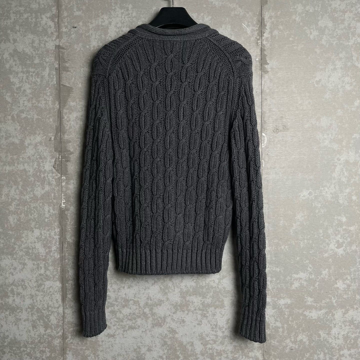 Loro Piana Loro Piana Gray Cable Knit Cardigan 48 Size US M / EU 48-50 / 2 - 5 Thumbnail