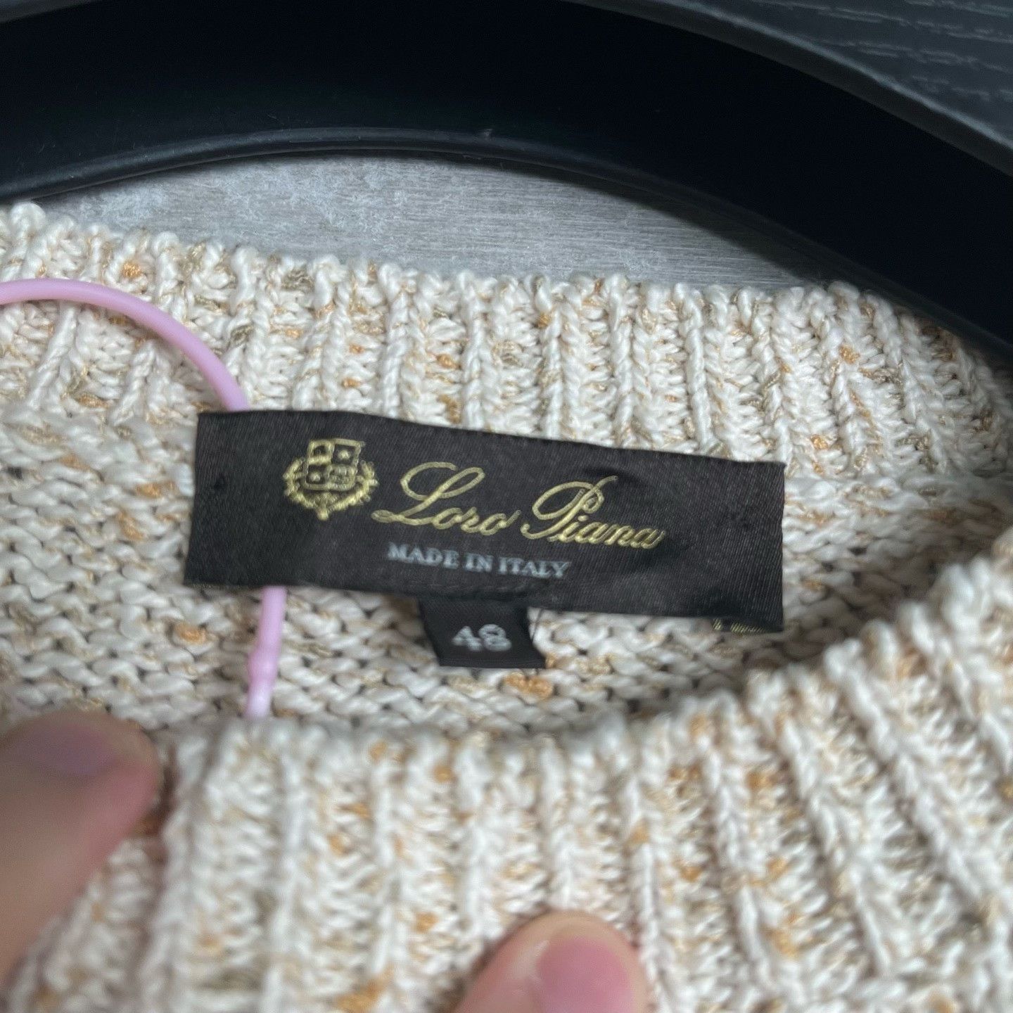 Loro Piana Loro Piana Beige Cotton Knit Sweater 48 Size US M / EU 48-50 / 2 - 3 Thumbnail