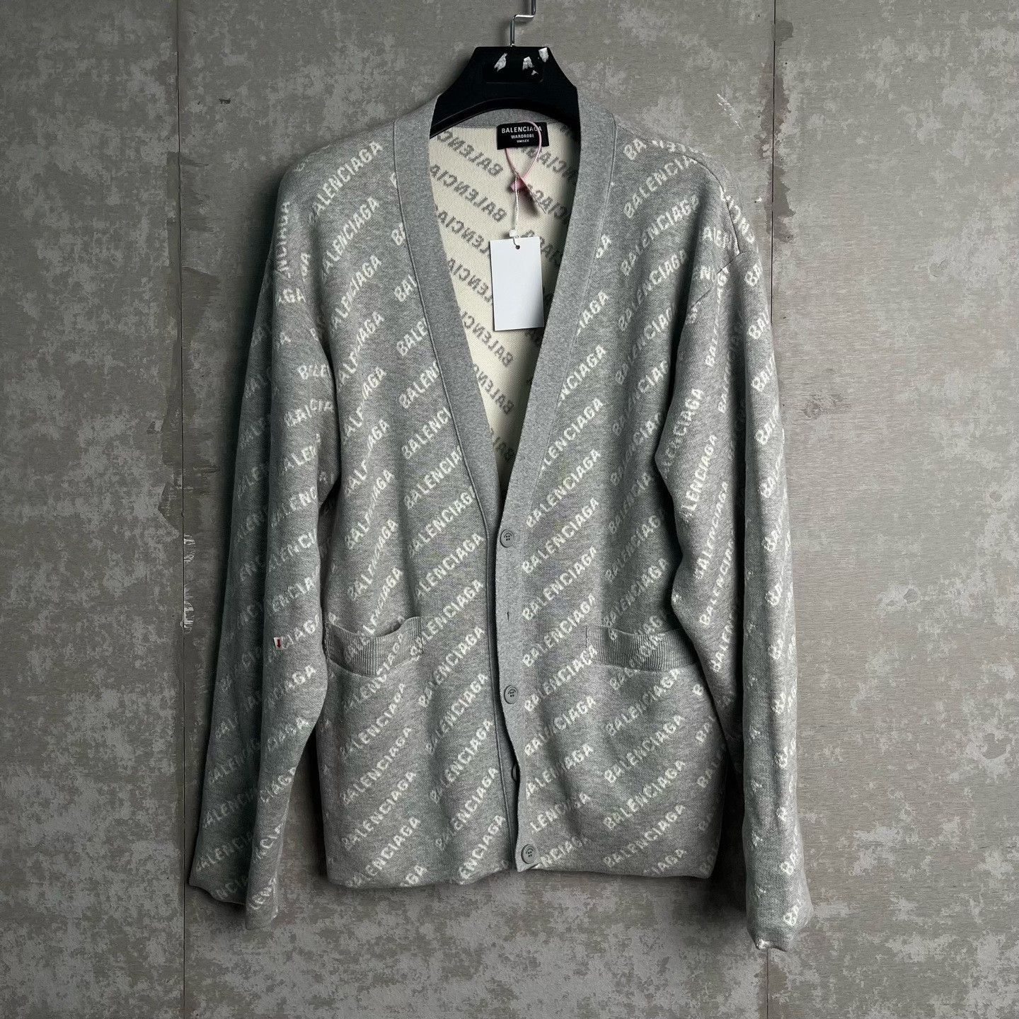 Balenciaga Balenciaga Allover Logo Knit Cardigan Size 2 Size US M / EU 48-50 / 2 - 2 Thumbnail