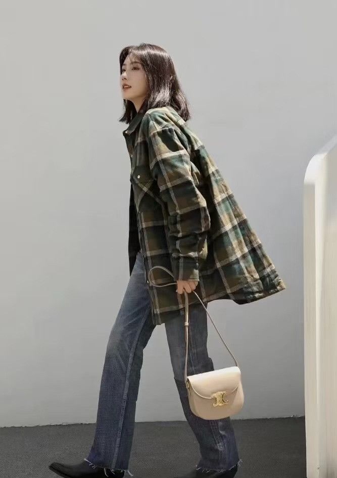 Celine CELINE Plaid Quilted Shirt Jacket Size 36 Size XS / US 0-2 / IT 36-38 - 6 Thumbnail