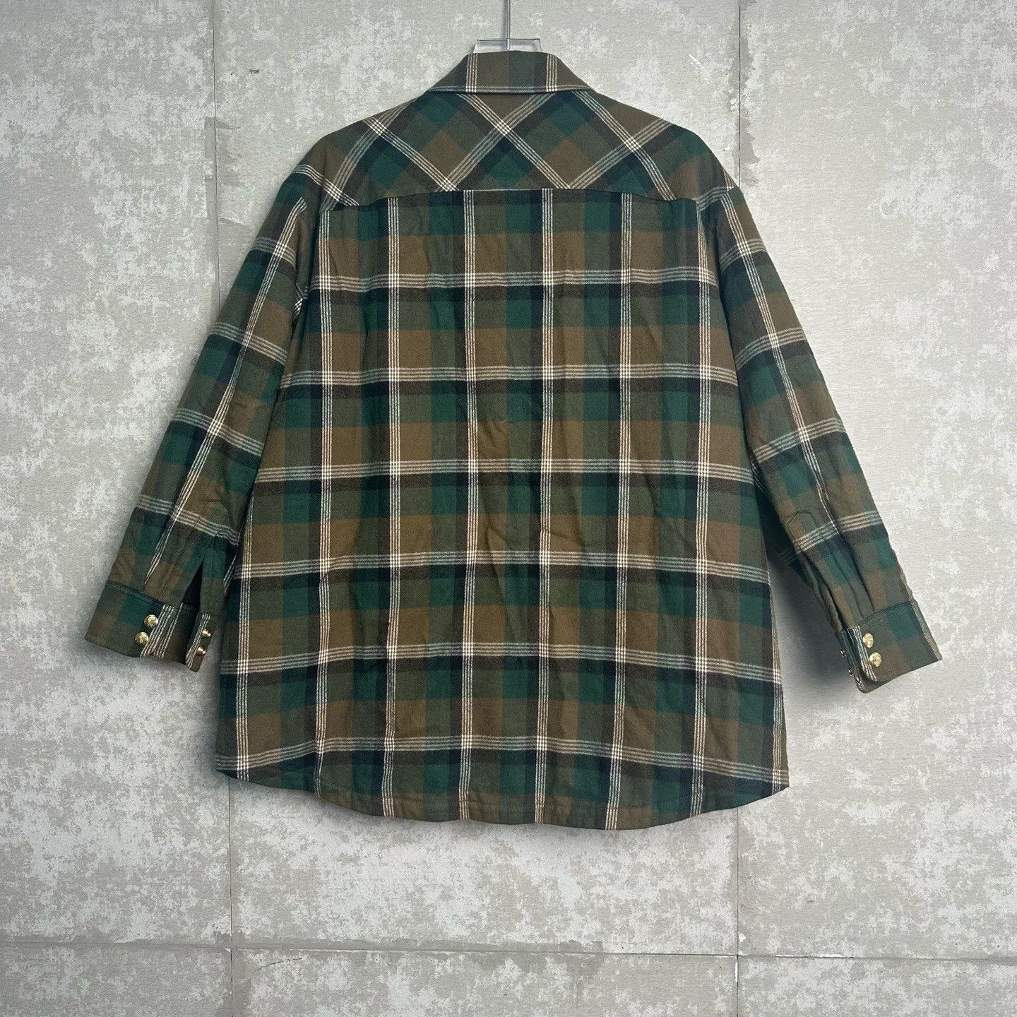 Celine CELINE Plaid Quilted Shirt Jacket Size 36 Size XS / US 0-2 / IT 36-38 - 4 Thumbnail
