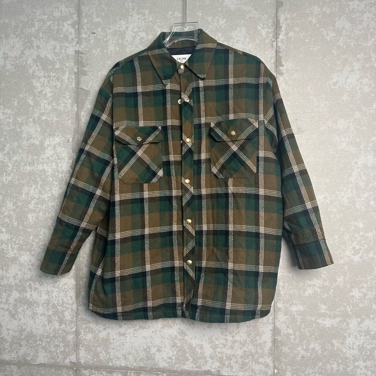 Celine CELINE Plaid Quilted Shirt Jacket Size 36 Size XS / US 0-2 / IT 36-38 - 2 Thumbnail