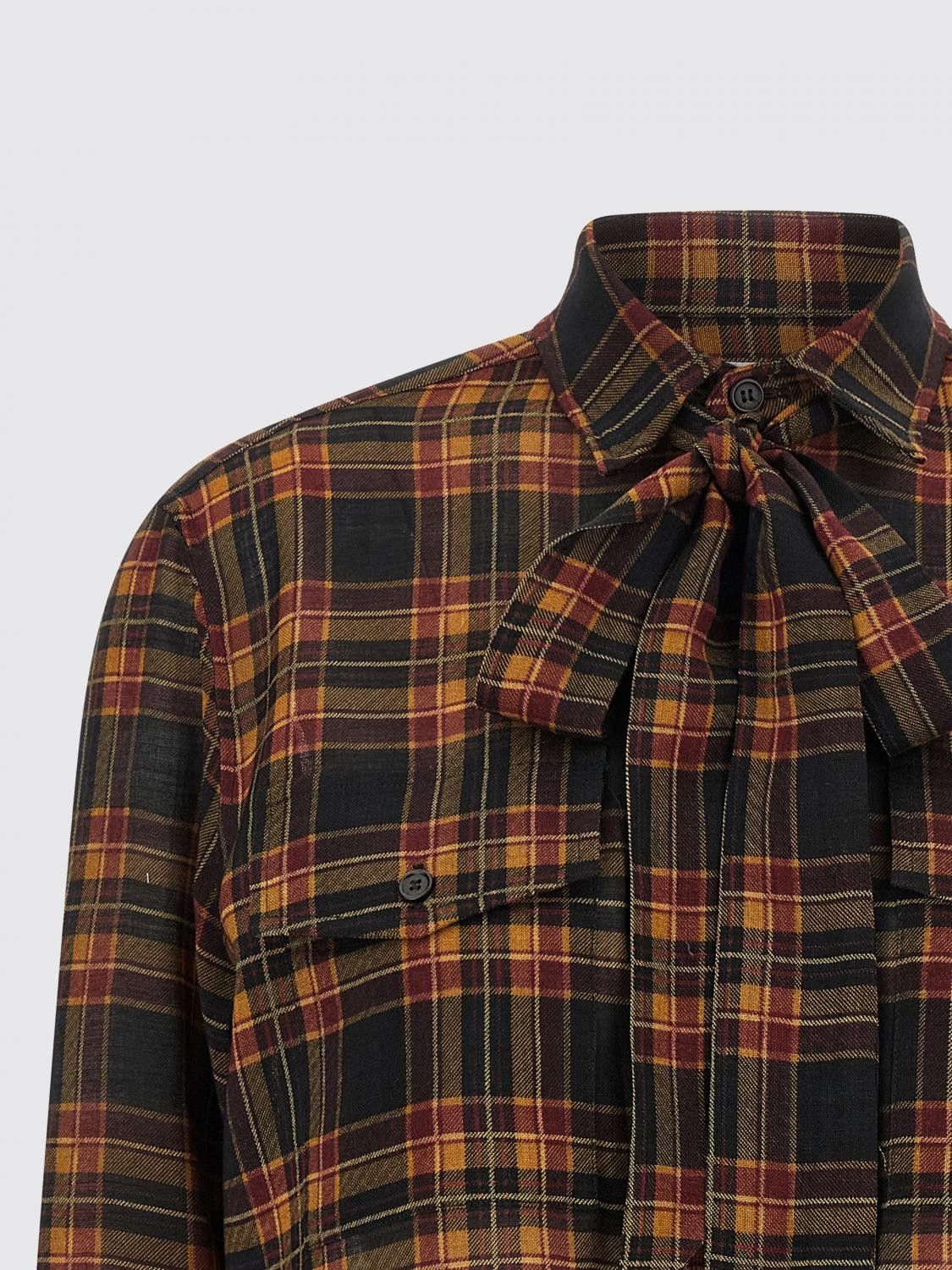 Saint Laurent Paris Saint Laurent Shirt Woman Multicolor Size L / US 10 / IT 46 - 3 Thumbnail