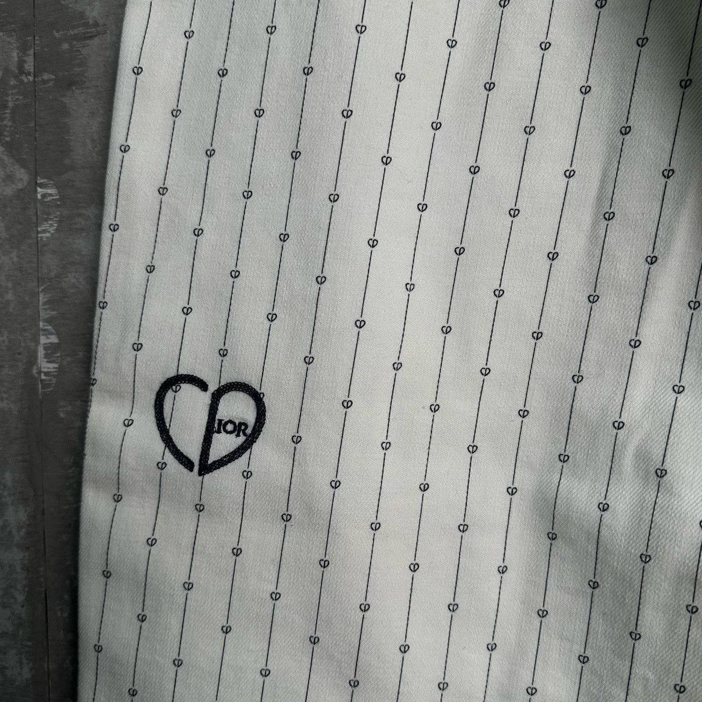 Dior Dior CD Heart Embroidered Casual Pants Size 33 Size US 33 - 3 Thumbnail