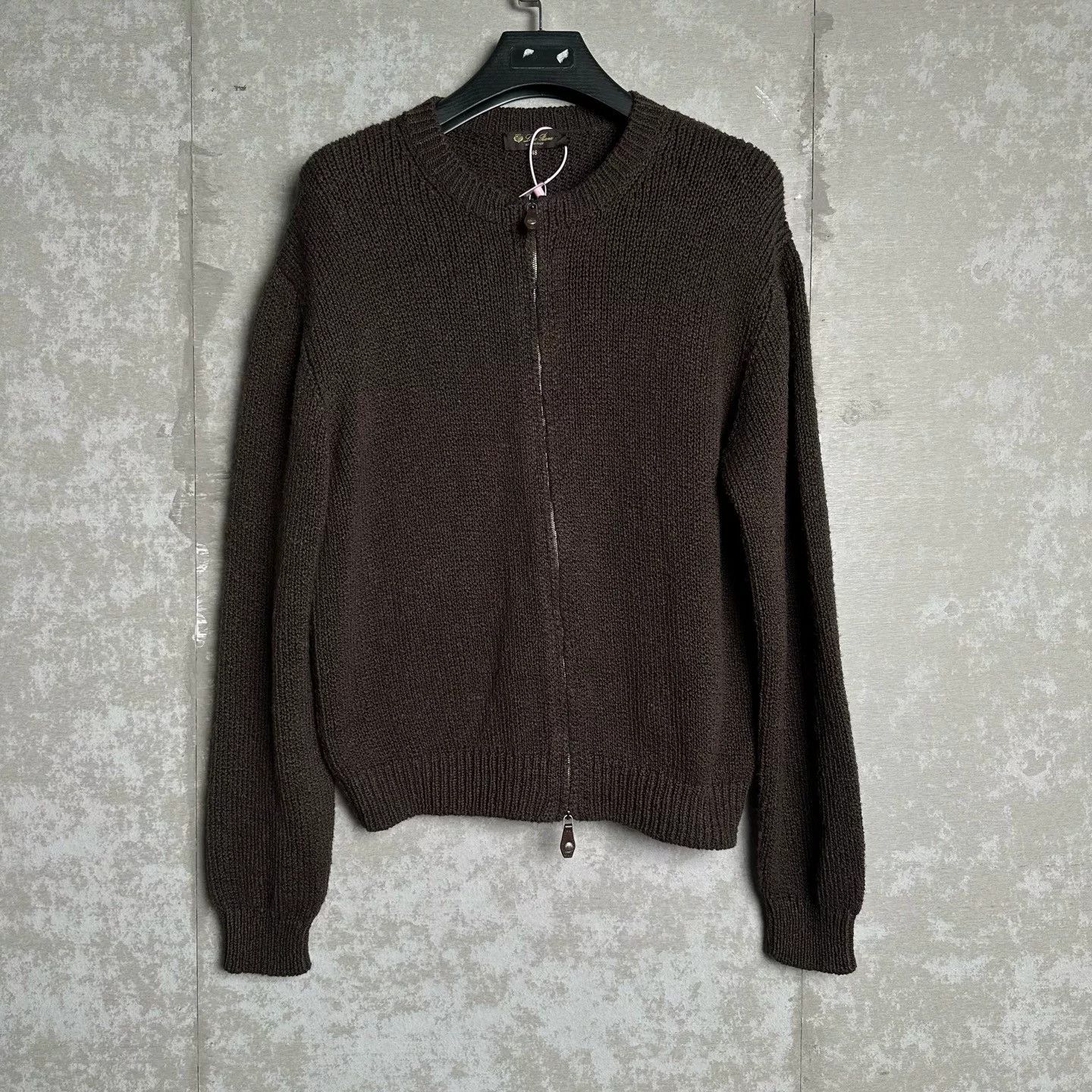 Loro Piana Loro Piana Brown Cotton Zip Cardigan Size 48 Size US M / EU 48-50 / 2 - 2 Thumbnail