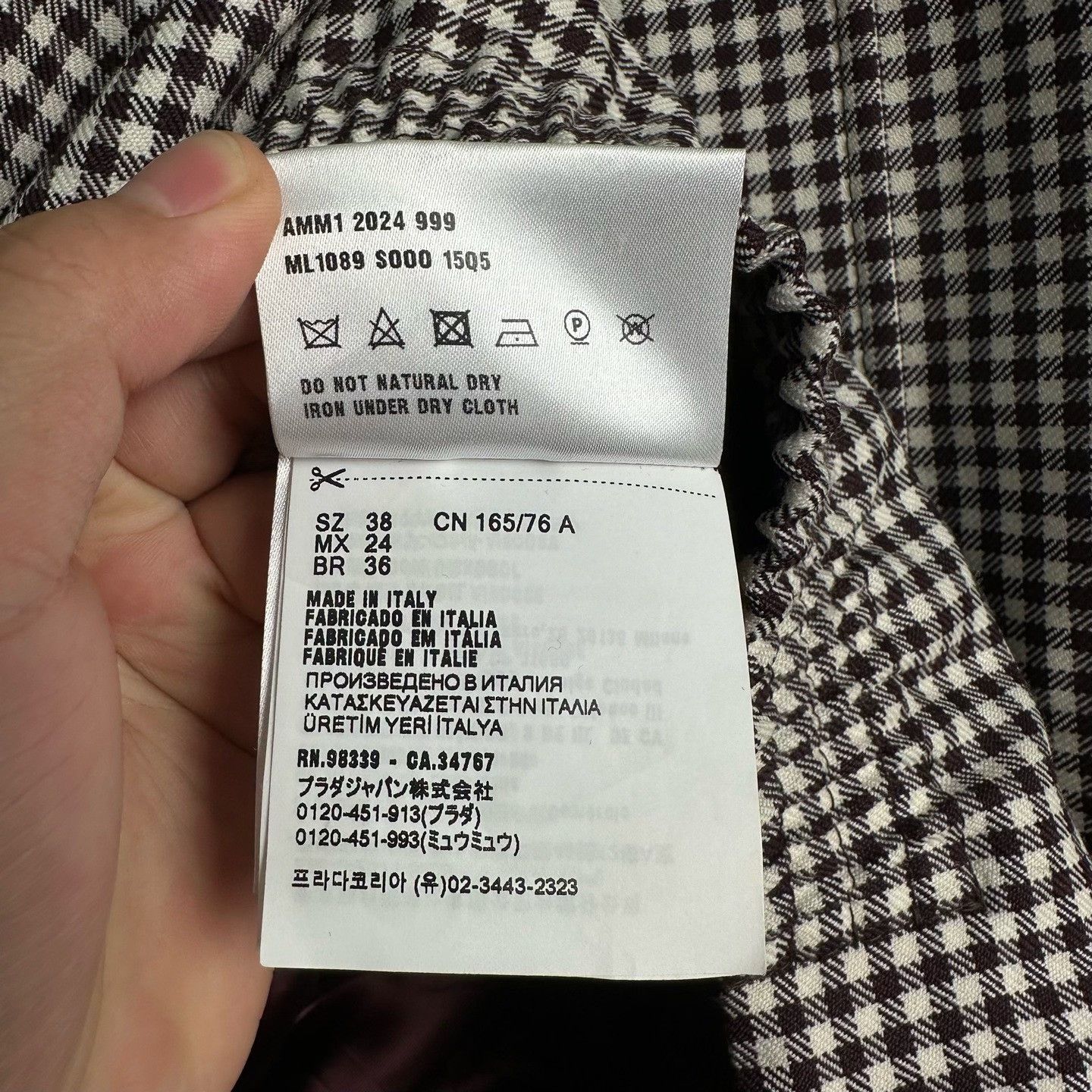 Miu Miu Miu Miu Gingham Check Bomber Jacket IT 38 Size XS / US 0-2 / IT 36-38 - 4 Thumbnail