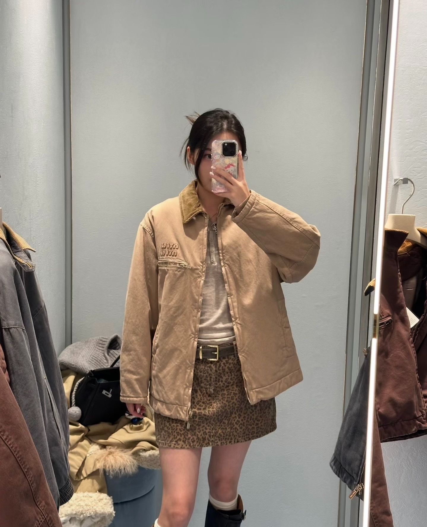 Miu Miu Miu Miu Corduroy Collar Work Jacket 40 Size S / US 4 / IT 40 - 7 Thumbnail