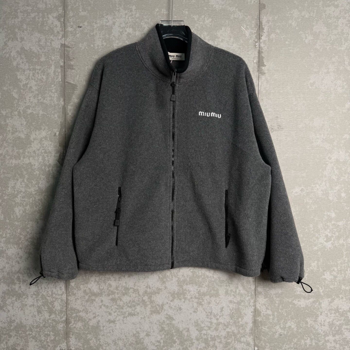 Miu Miu Miu Miu Gray Fleece Zip-Up Jacket XS Size XS / US 0-2 / IT 36-38 - 2 Thumbnail