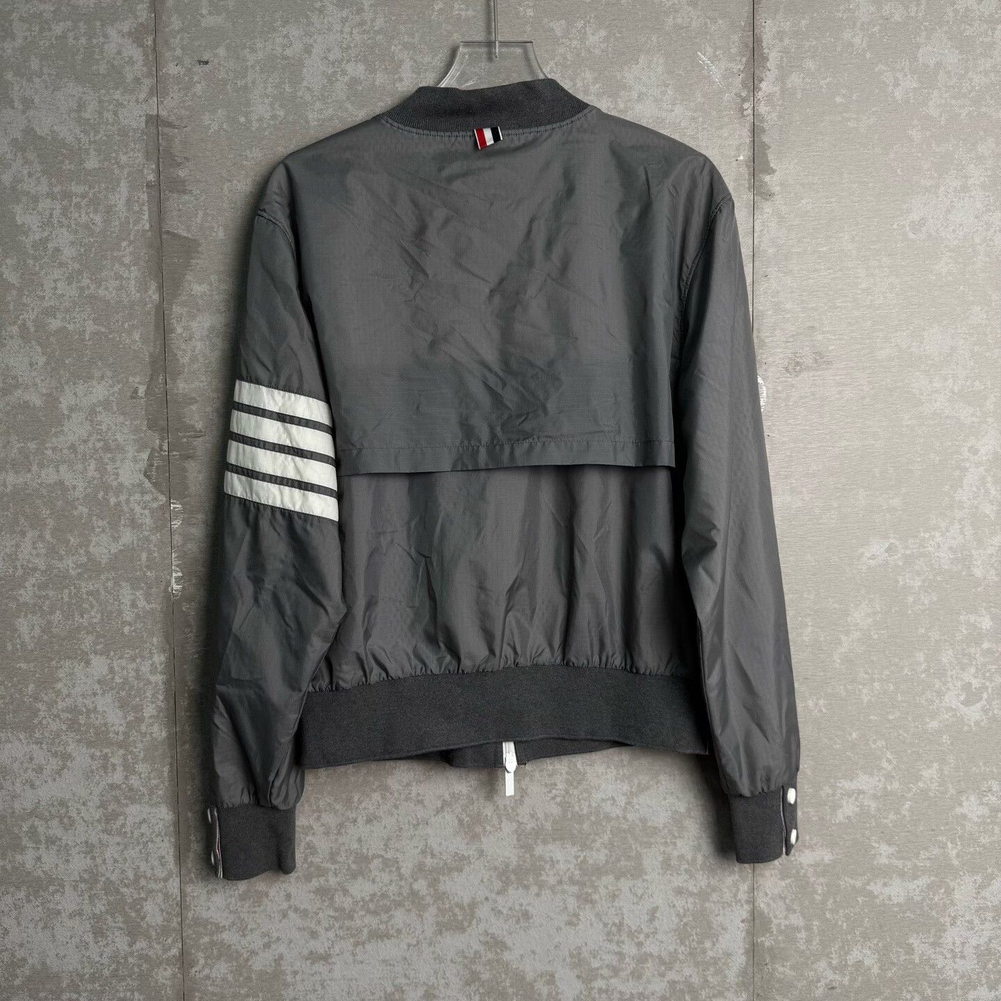 Thom Browne Thom Browne 4-Bar Gray Nylon Zip Jacket Size 2 Size US M / EU 48-50 / 2 - 5 Thumbnail