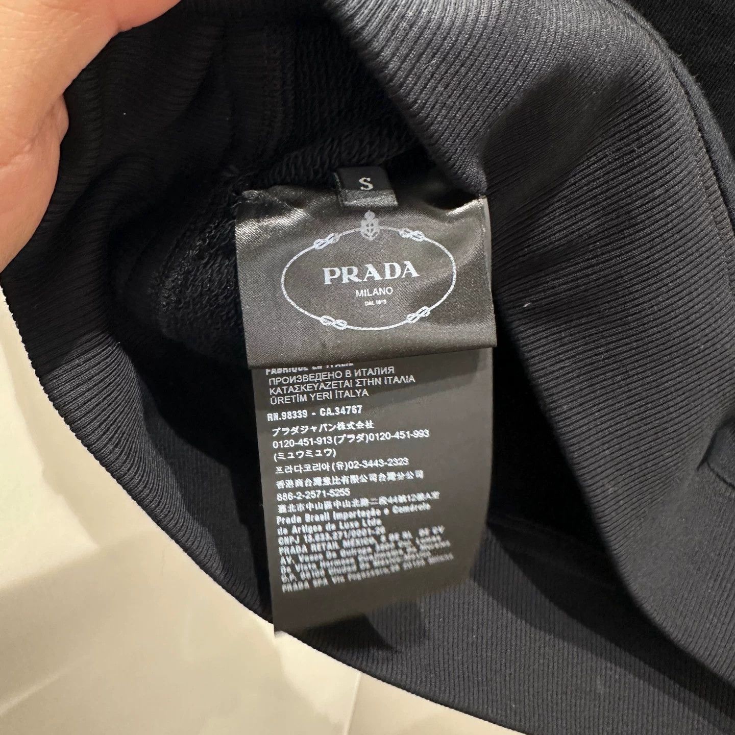 Prada Prada Cropped Cotton T-Shirt S Women Size S / US 4 / IT 40 - 4 Thumbnail