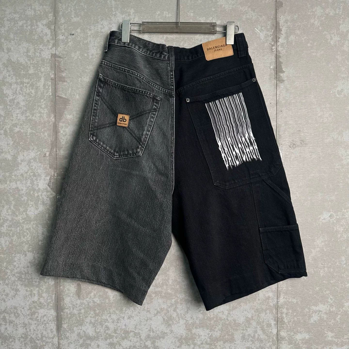 Balenciaga Balenciaga Bicolor Paneled Denim Shorts 30 Size US 30 / EU 46 - 5 Thumbnail