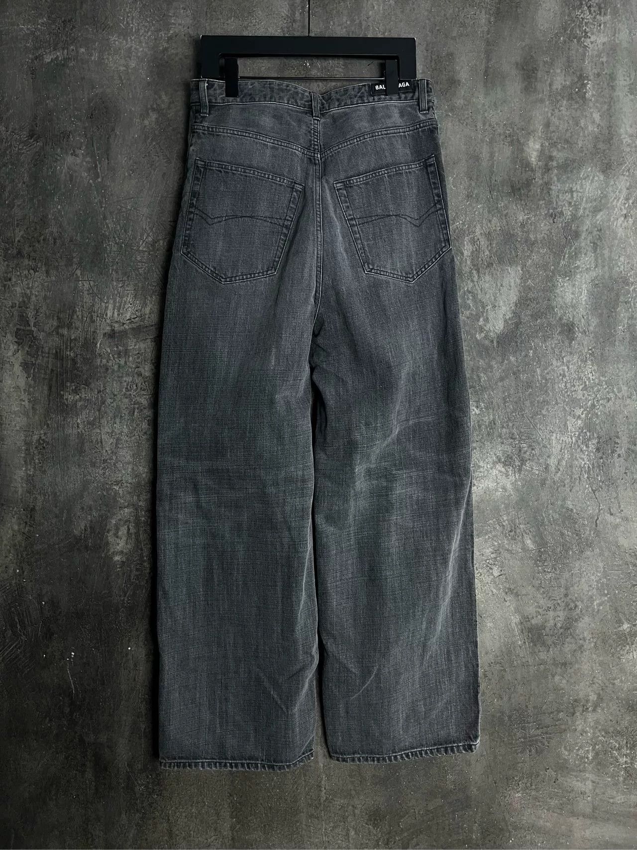 Balenciaga Balenciaga Washed Gray Wide Leg Jeans Size 30 Size US 30 / EU 46 - 5 Thumbnail