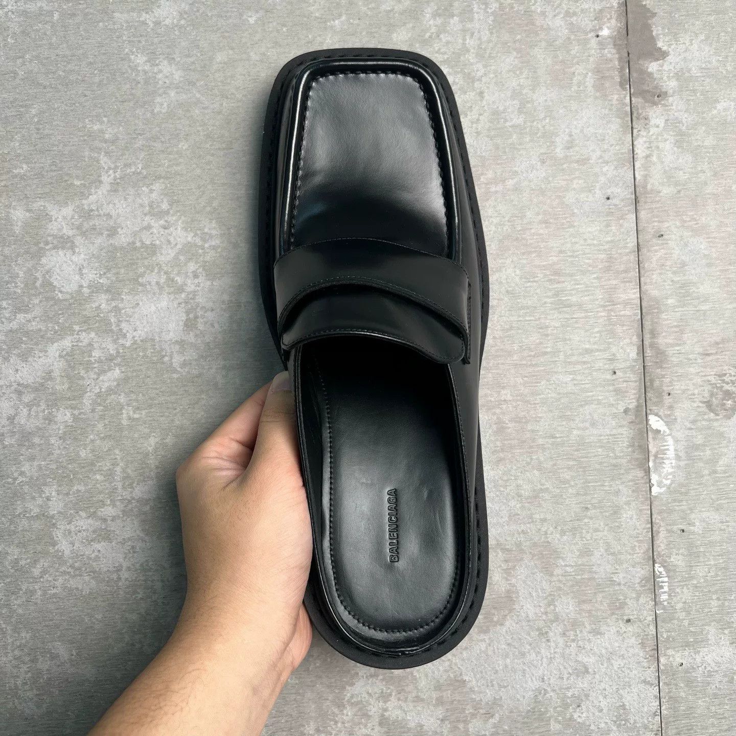 Balenciaga Balenciaga Square Toe Leather Mules 40 Size US 7 / EU 40 - 5 Thumbnail