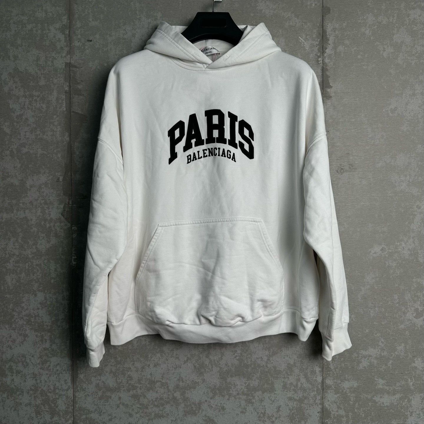 Balenciaga Balenciaga Paris Logo Hoodie White Size 2 Size US M / EU 48-50 / 2 - 2 Thumbnail