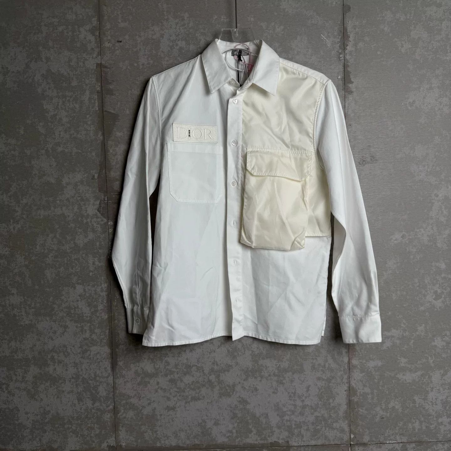 Dior × Sacai Dior x sacai Patchwork Long Sleeve Shirt 39 Size US M / EU 48-50 / 2 - 2 Thumbnail