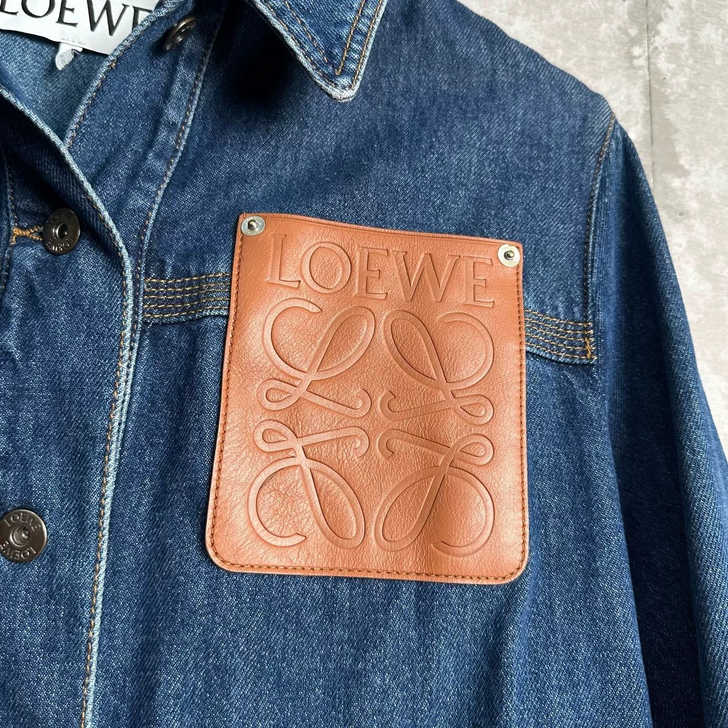 Loewe Loewe Leather Patch Denim Jacket M Size US M / EU 48-50 / 2 - 4 Thumbnail