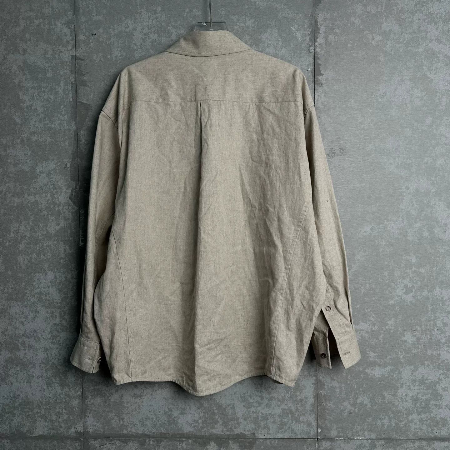 Bottega Veneta Bottega Veneta Beige Linen-Blend Long Sleeve Shirt Size 44 Size US S / EU 44-46 / 1 - 3 Thumbnail