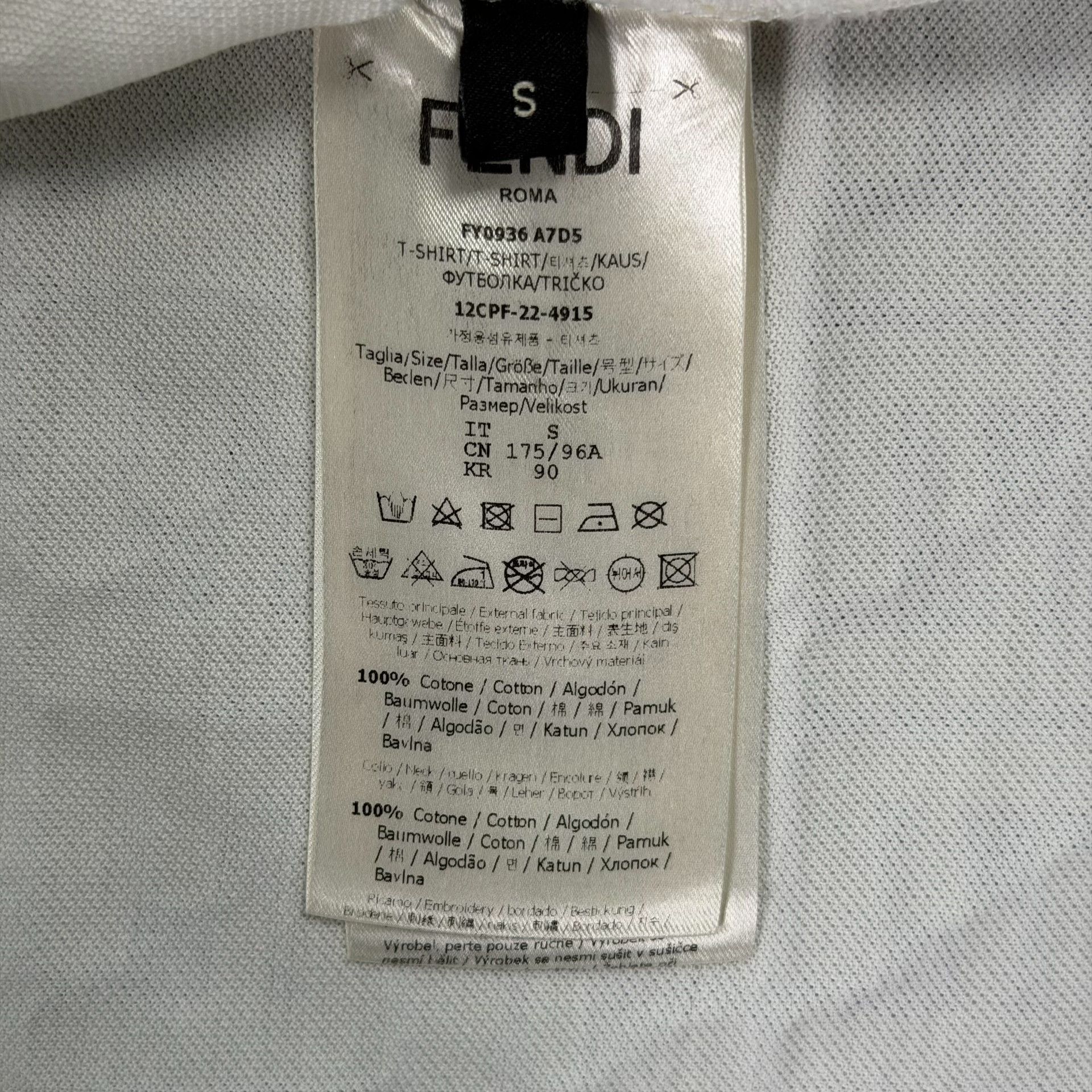 Fendi Fendi Monogram Flocked T-Shirt Size S Size US S / EU 44-46 / 1 - 8 Thumbnail