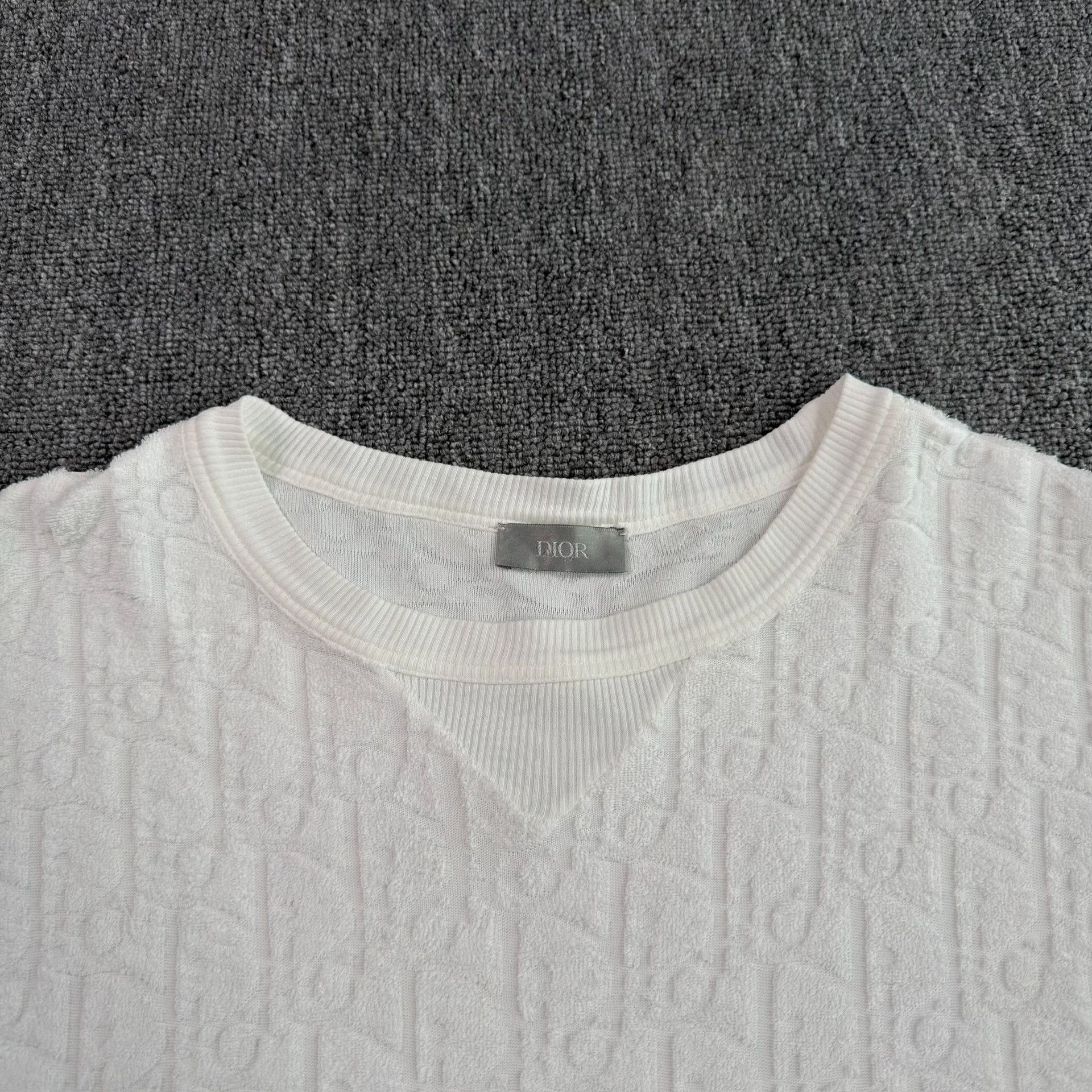 Dior Dior Oblique Terry Cotton T-Shirt XS Size US XS / EU 42 / 0 - 4 Thumbnail