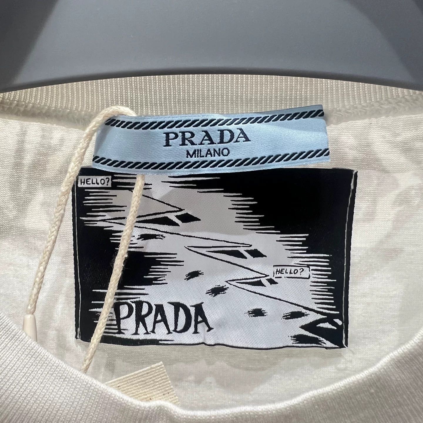 Prada Prada Cotton White T-Shirt M Women Size M / US 6-8 / IT 42-44 - 2 Thumbnail