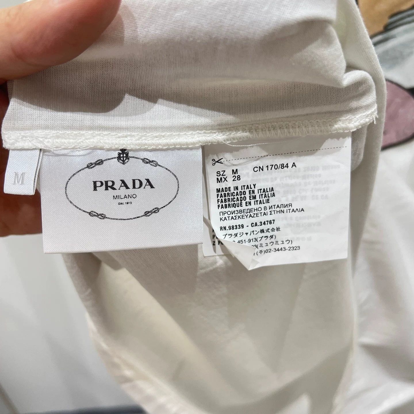 Prada Prada Cotton White T-Shirt M Women Size M / US 6-8 / IT 42-44 - 4 Thumbnail