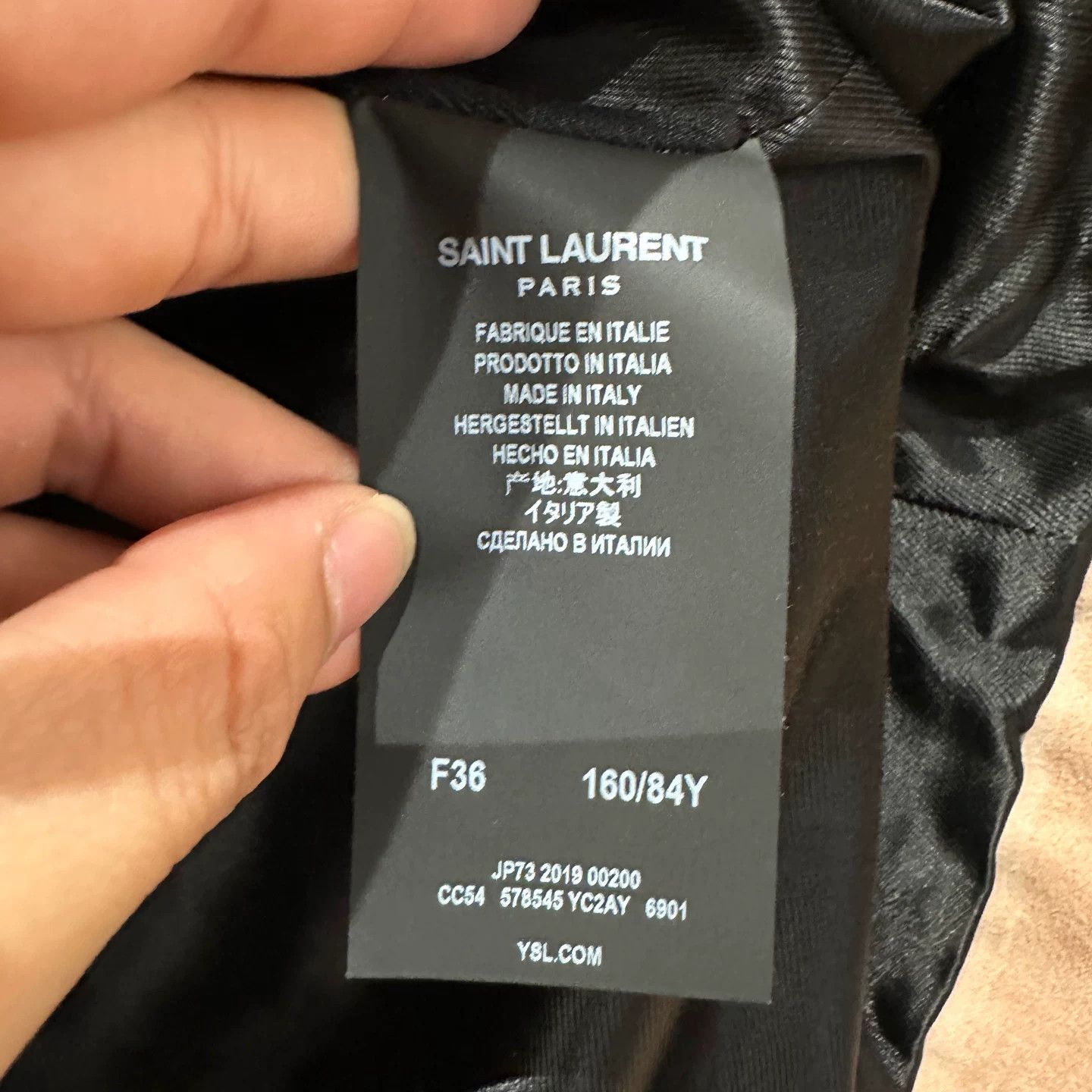 Saint Laurent Paris Saint Laurent Paris Leather T-Shirt it_36 Women Size XS / US 0-2 / IT 36-38 - 4 Thumbnail
