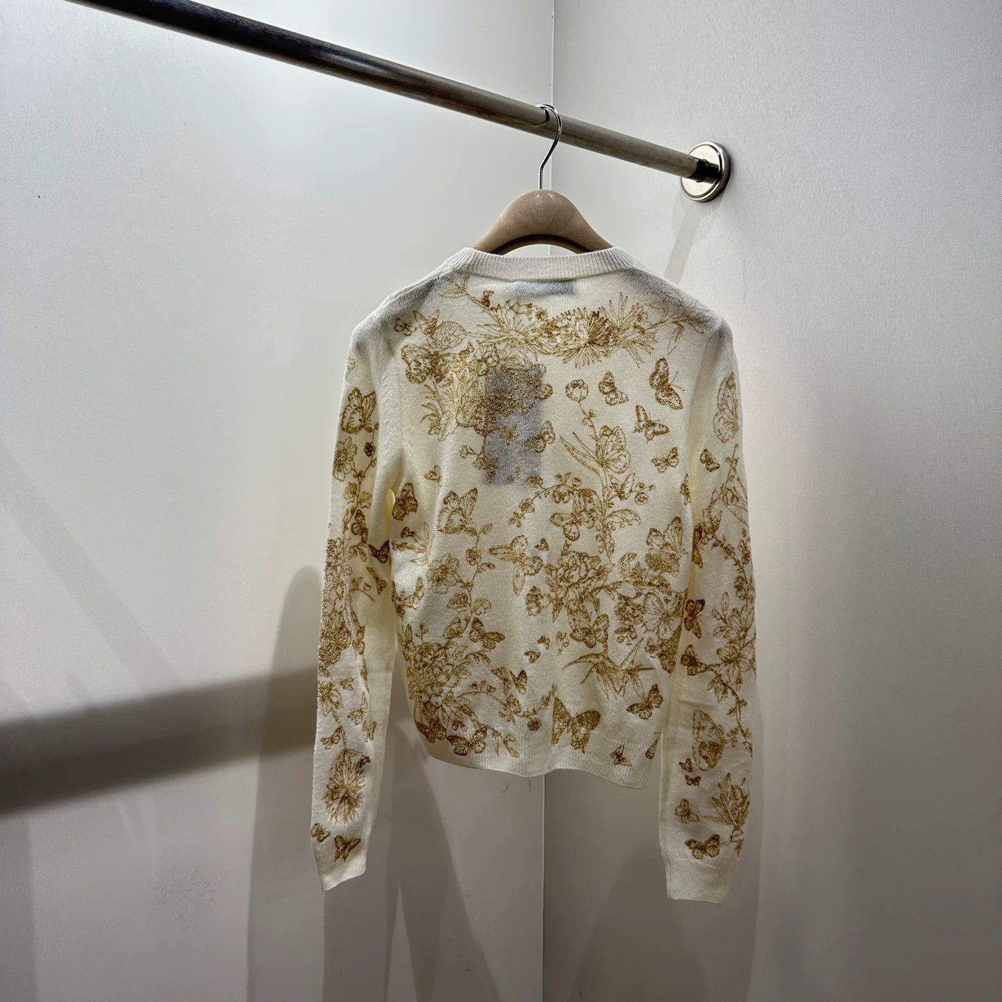 Dior Dior Embroidered Gold T-Shirt us_4 Women Size S / US 4 / IT 40 - 2 Thumbnail