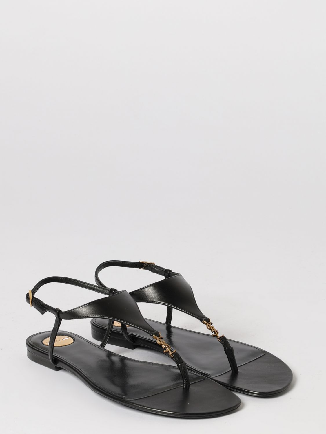 Saint Laurent Paris Saint Laurent Heeled Sandal Woman Black Size US 9 / IT 39 - 2 Thumbnail