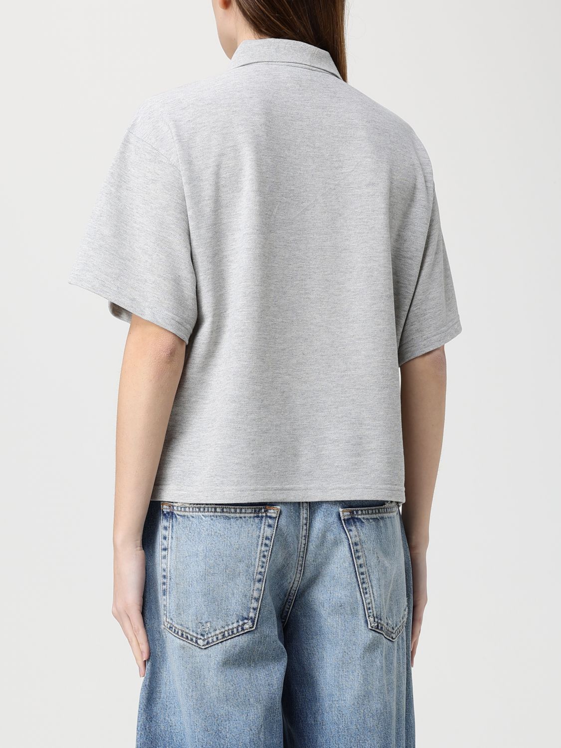 Saint Laurent Paris Saint Laurent Polo Shirt Woman Grey Size XS / US 0-2 / IT 36-38 - 3 Thumbnail