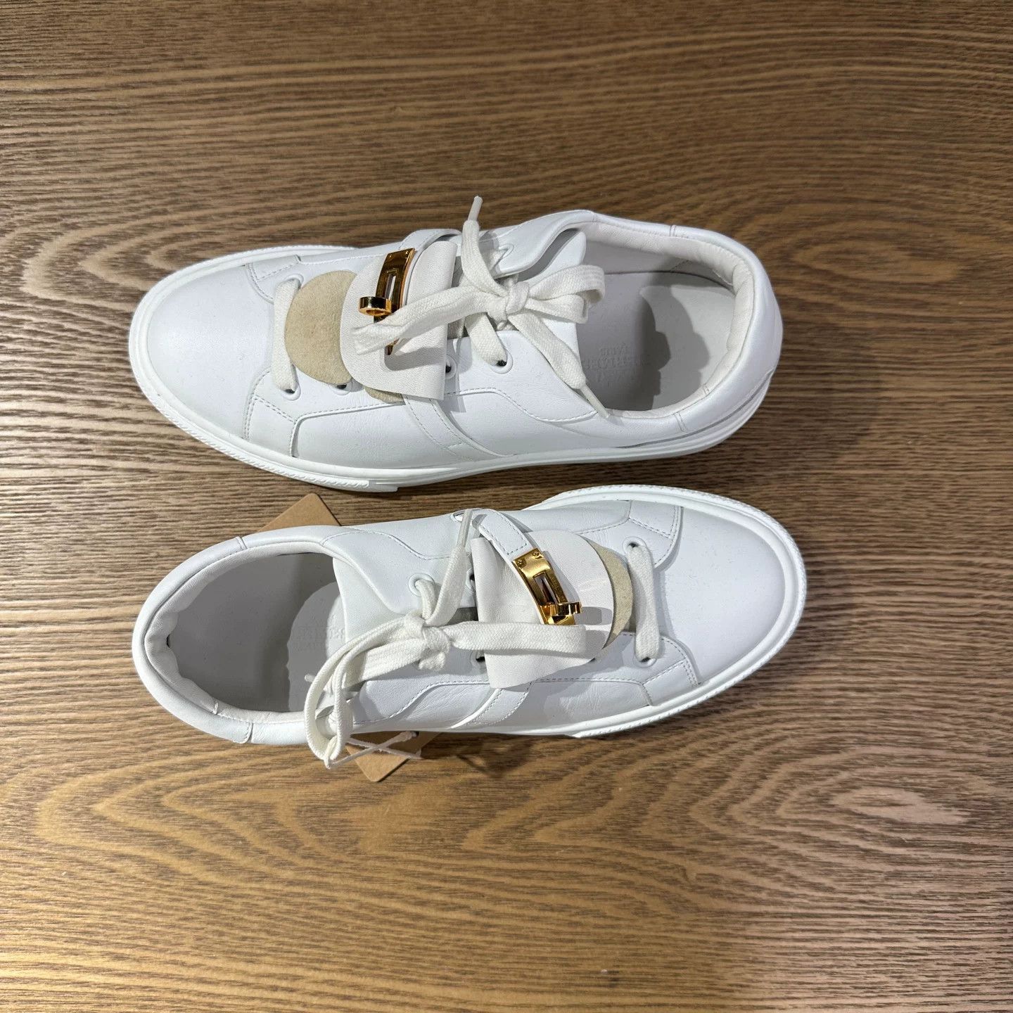 Hermes Hermes White Lowtop Sneakers 5.5 Men Size US 5.5 / EU 38 - 4 Thumbnail