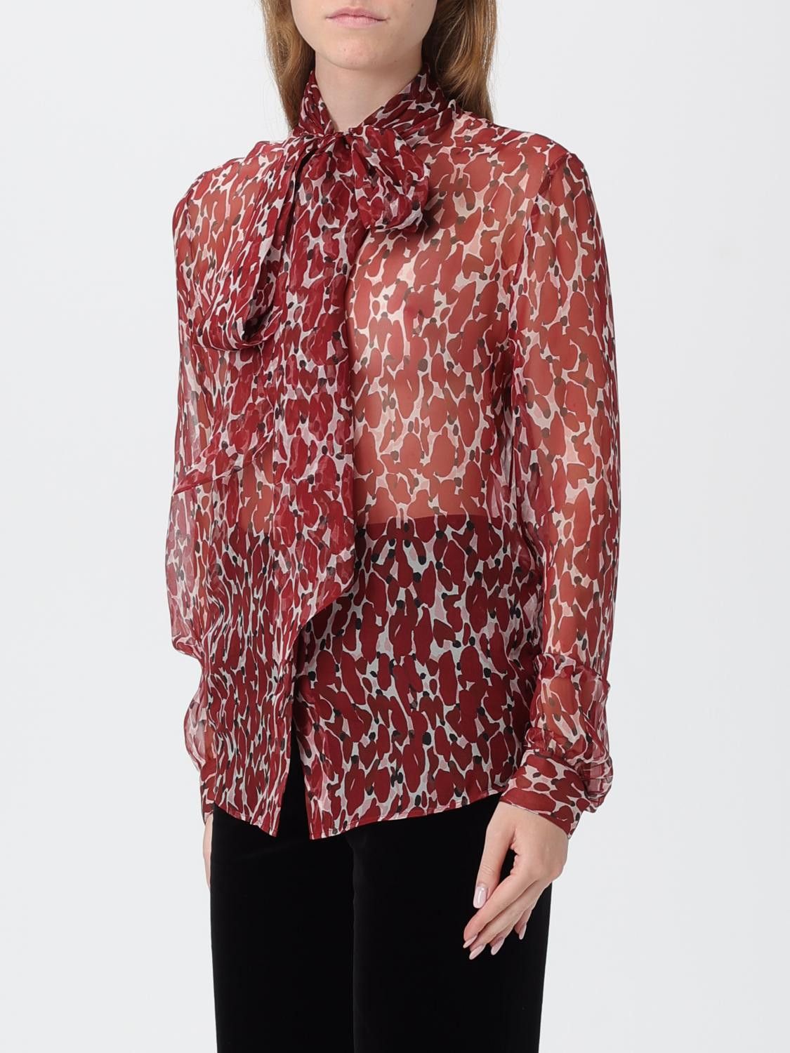 Saint Laurent Paris Saint Laurent Shirt Woman Red Size S / US 4 / IT 40 - 3 Thumbnail