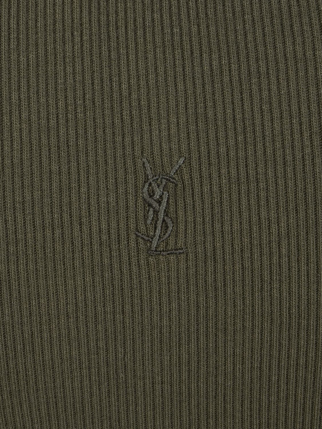 Saint Laurent Paris Saint Laurent T-Shirt Woman Green Size S / US 4 / IT 40 - 4 Thumbnail