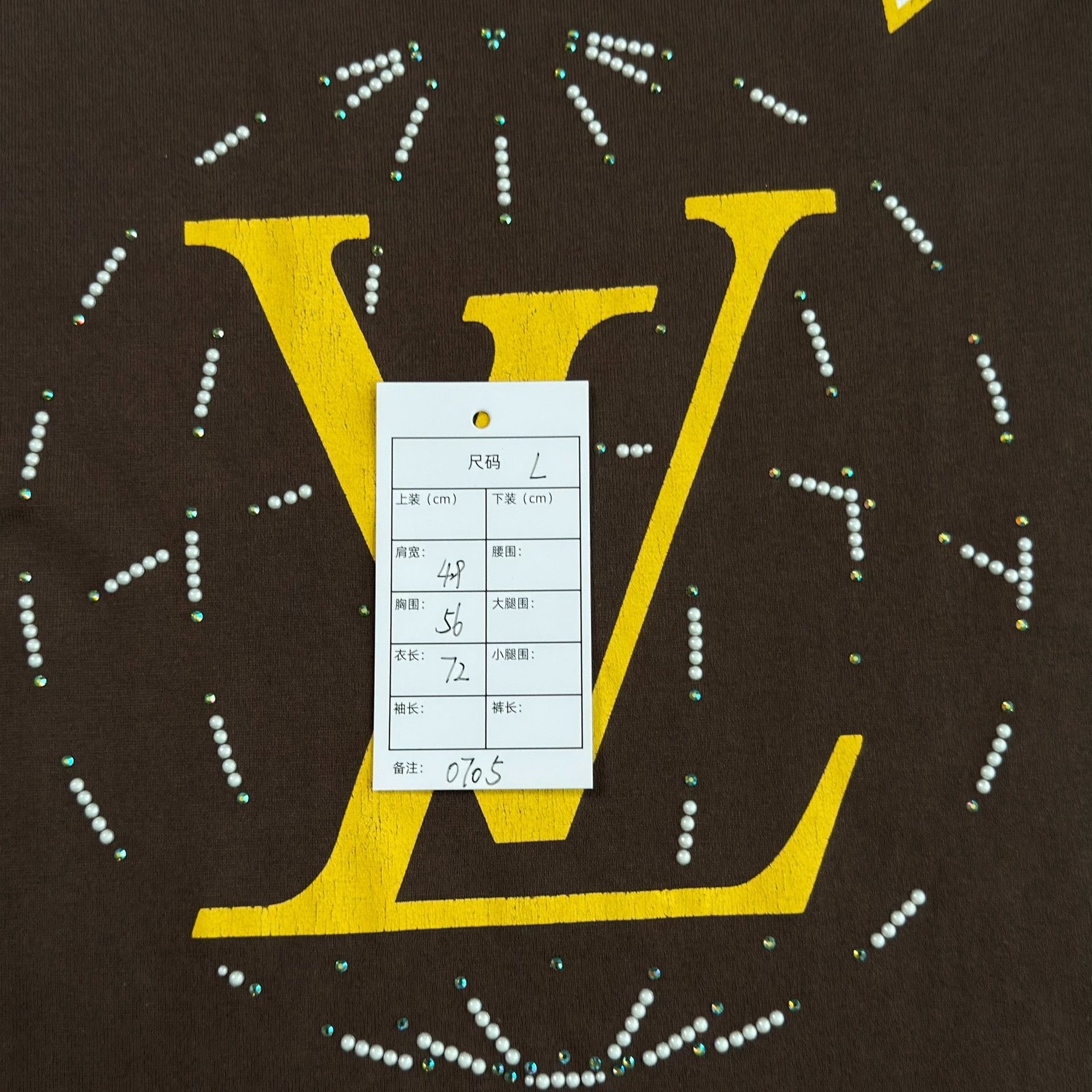 Louis Vuitton Louis Vuitton Rhinestone Logo T-Shirt L Size US L / EU 52-54 / 3 - 6 Thumbnail