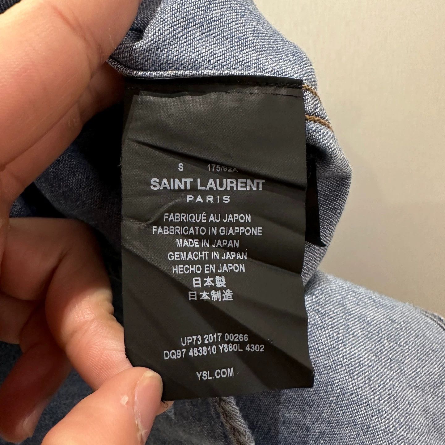 Saint Laurent Paris Saint Laurent Paris Denim T-Shirt S Women Size S / US 4 / IT 40 - 4 Thumbnail
