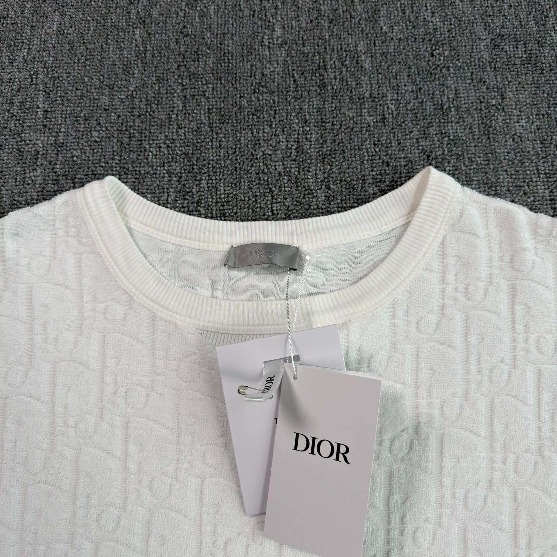 Dior Dior Oblique Pattern Towel Knit T-Shirt Size M Size US M / EU 48-50 / 2 - 4 Thumbnail