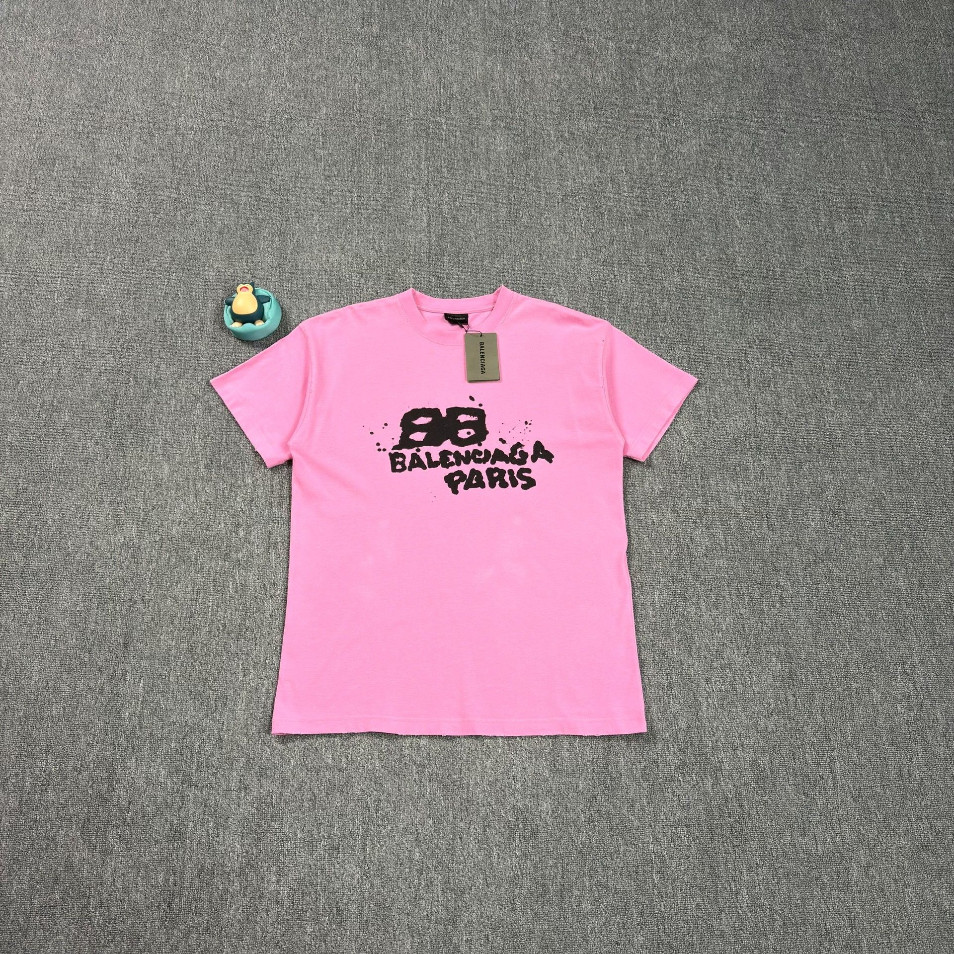 Balenciaga Balenciaga Splatter Logo T-Shirt Pink M Size US M / EU 48-50 / 2 - 2 Thumbnail