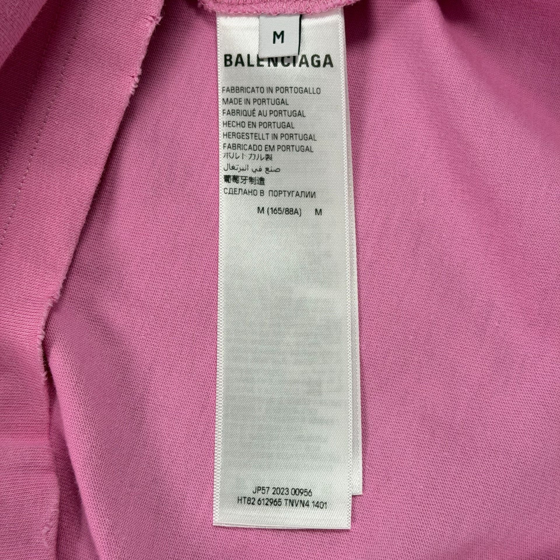 Balenciaga Balenciaga Splatter Logo T-Shirt Pink M Size US M / EU 48-50 / 2 - 8 Thumbnail