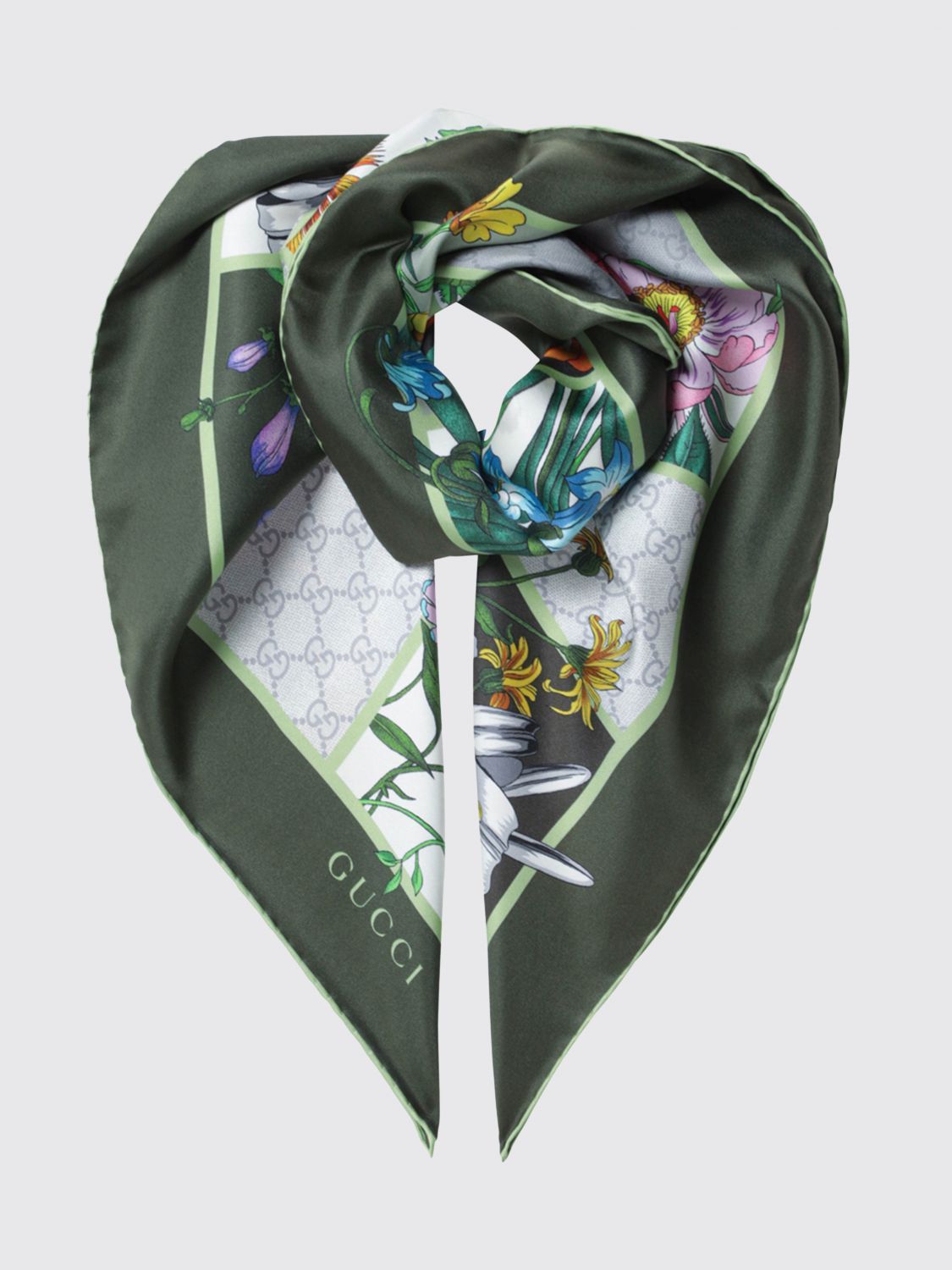 Gucci Gucci Neck Scarf Woman Green Size ONE SIZE - 2 Thumbnail