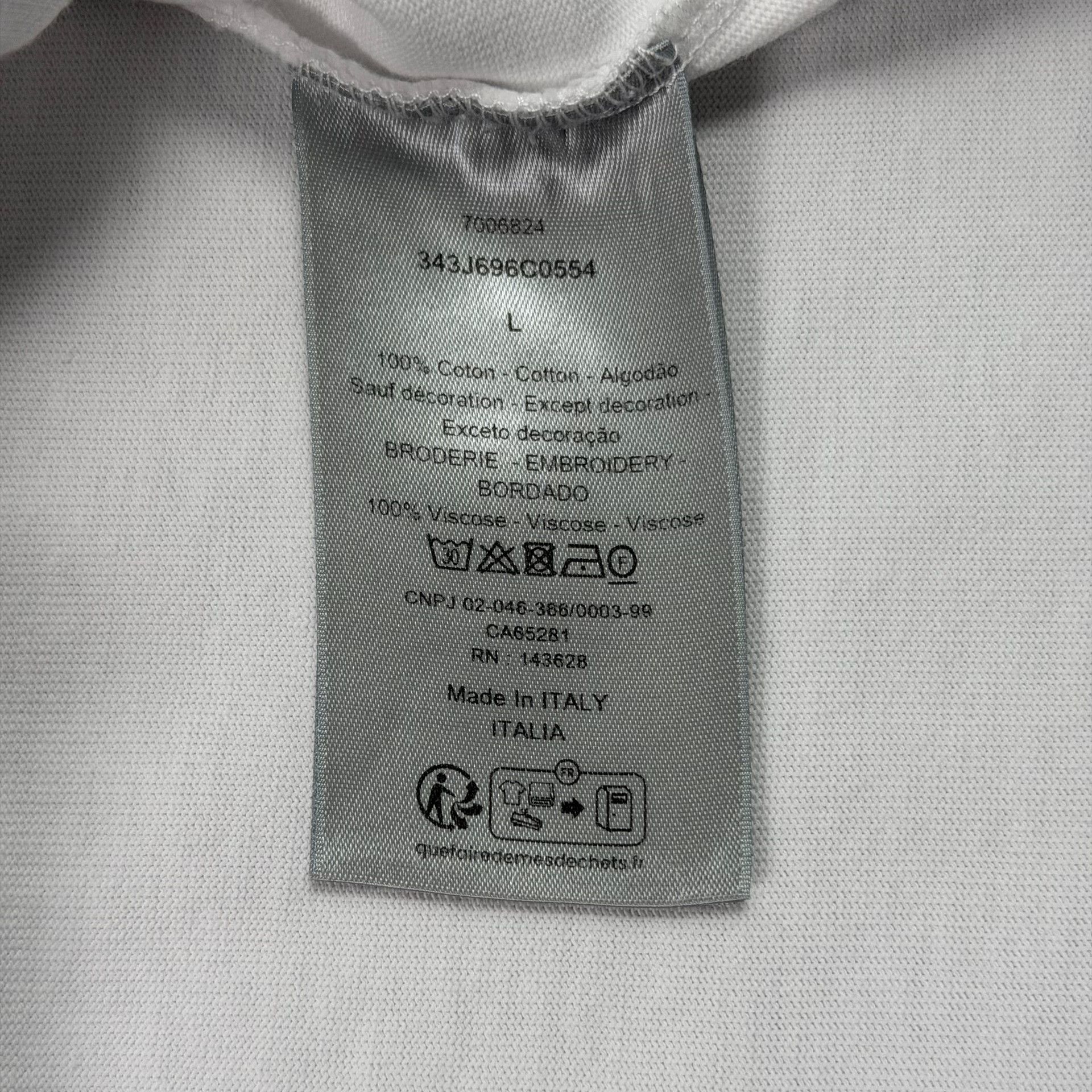 Dior Dior Embroidered Logo T-Shirt Size L Size US L / EU 52-54 / 3 - 7 Thumbnail